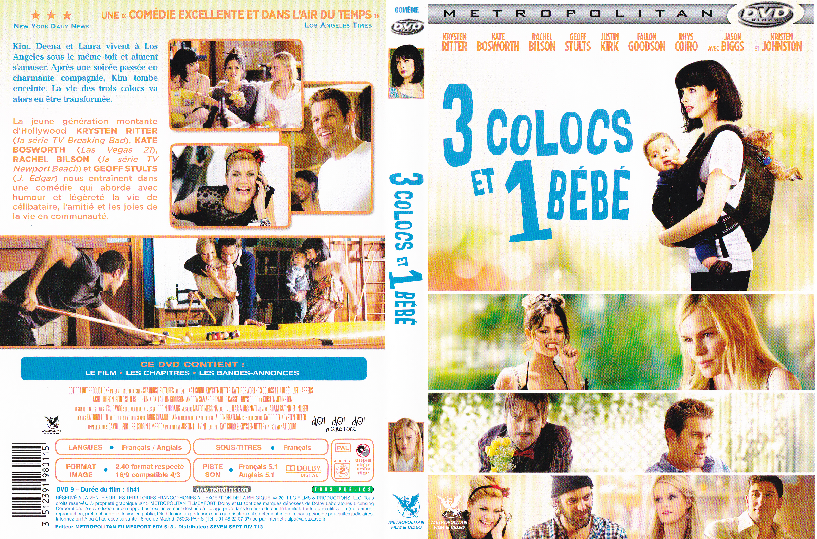 Jaquette DVD 3 colocs et 1 bb