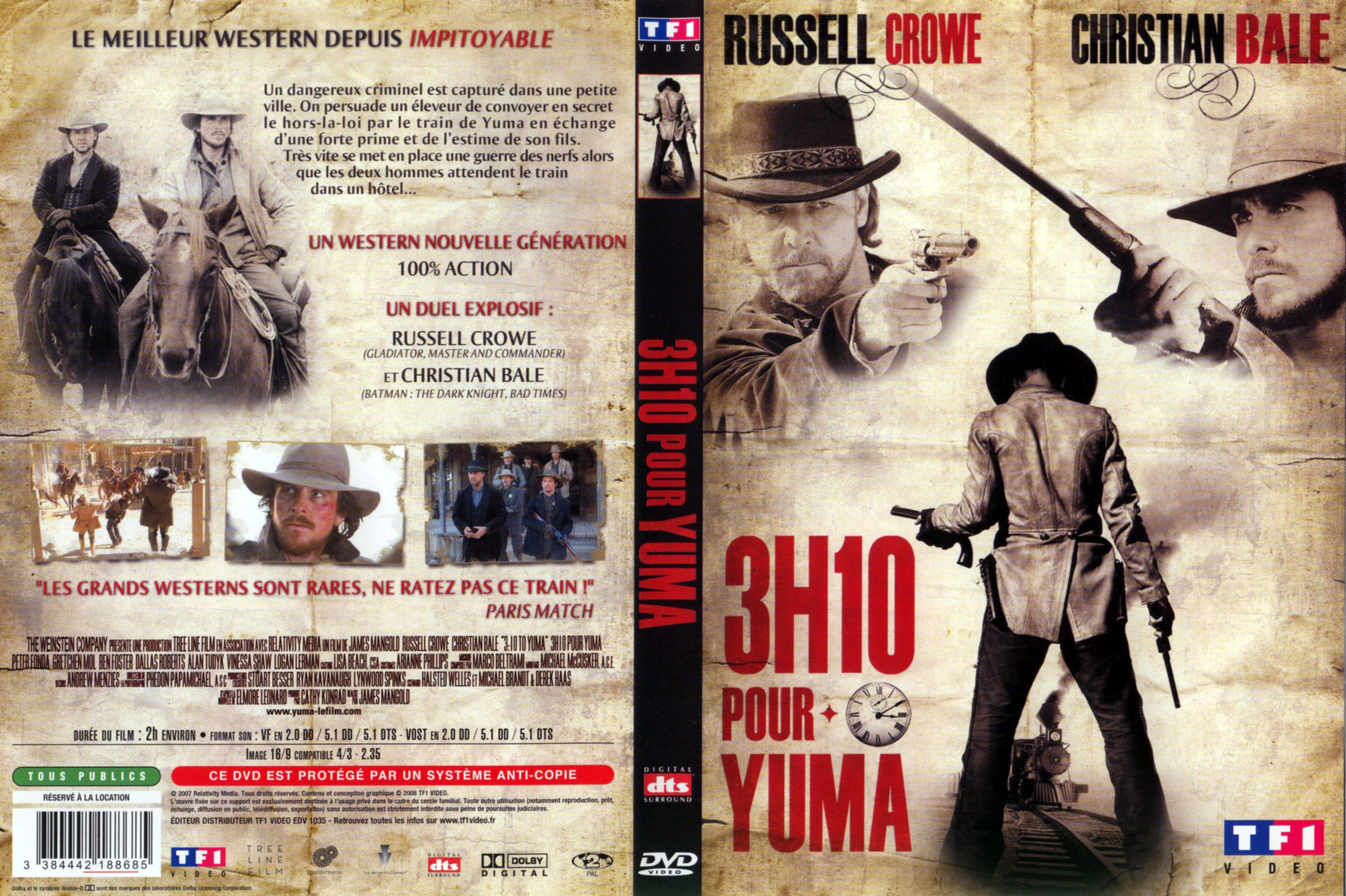 Jaquette DVD 3h10 pour Yuma (2007)