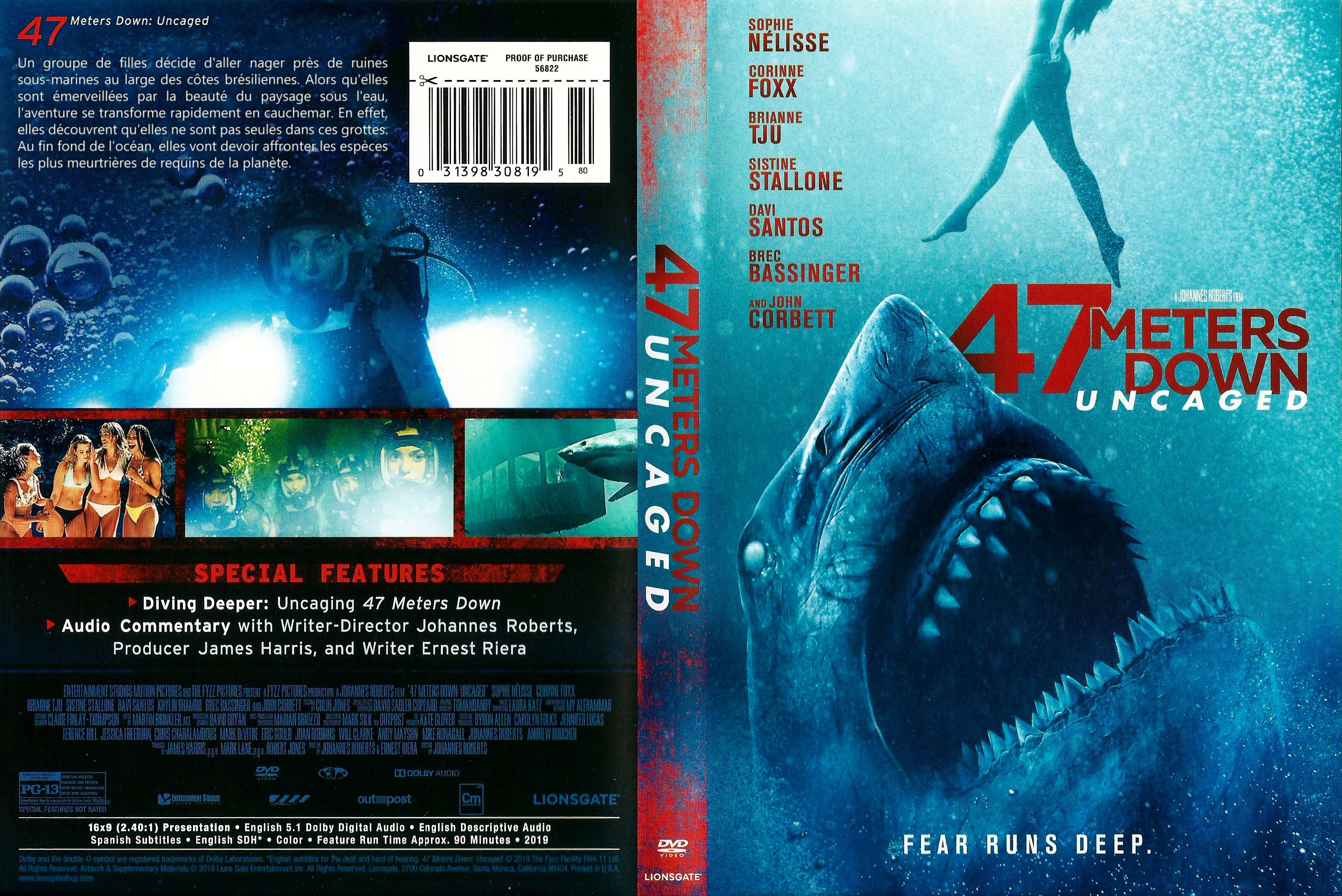 Jaquette DVD 47 Meters Down 2 Uncaged