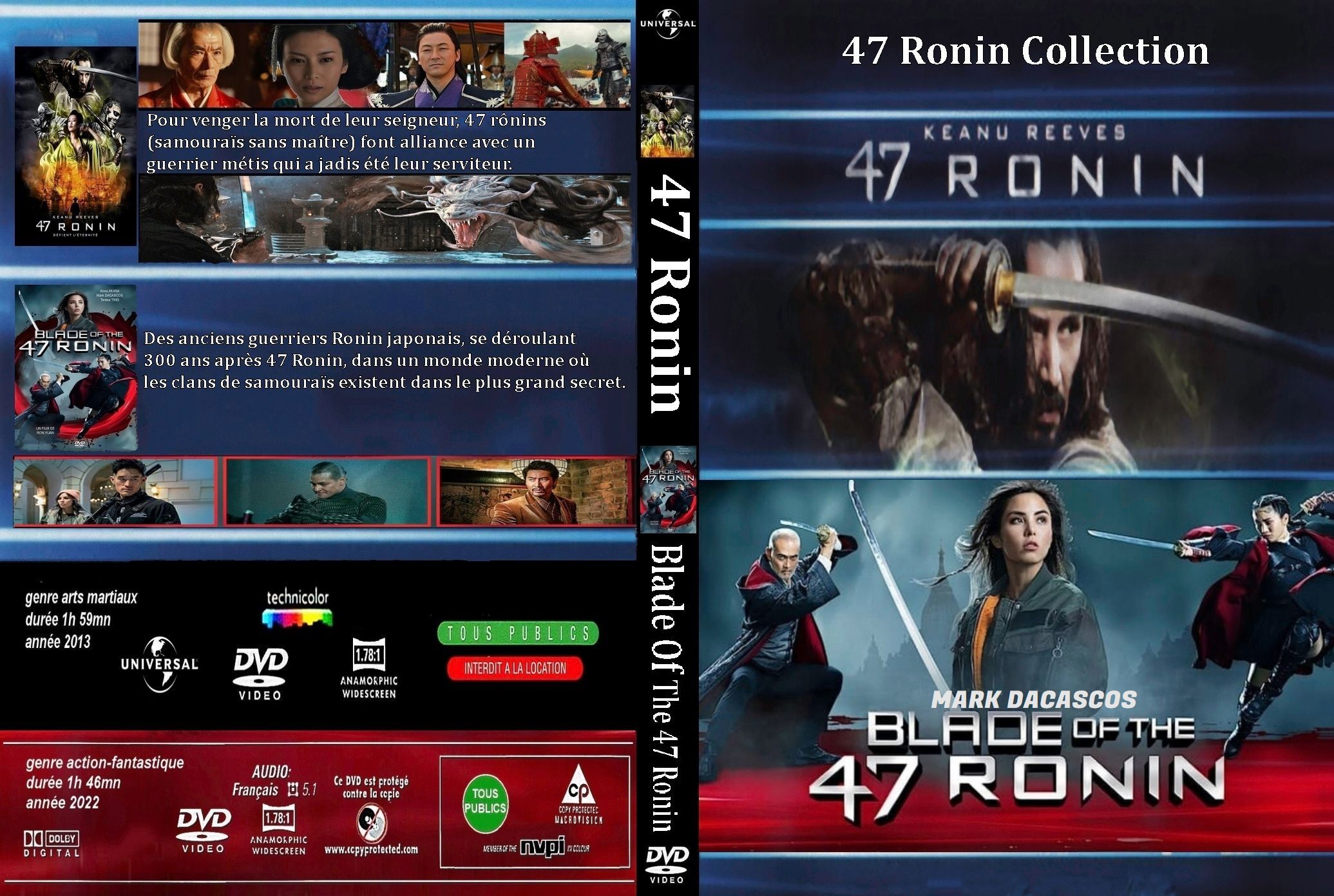 Jaquette DVD 47 Ronin + Blade of 47 Ronin custom 