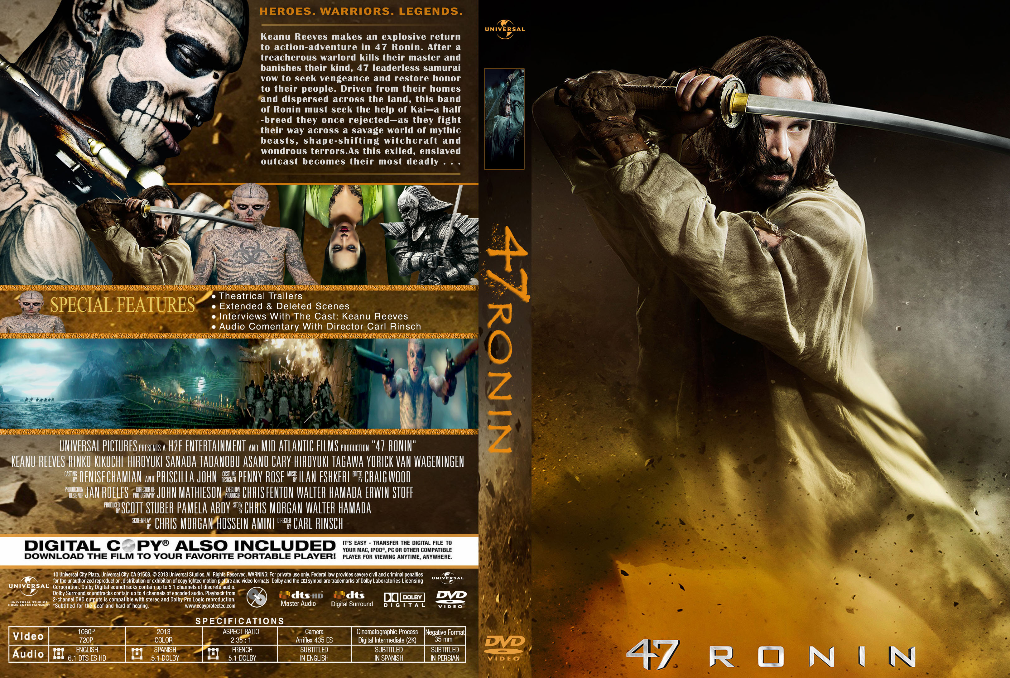 Jaquette DVD 47 Ronin custom Zone 1