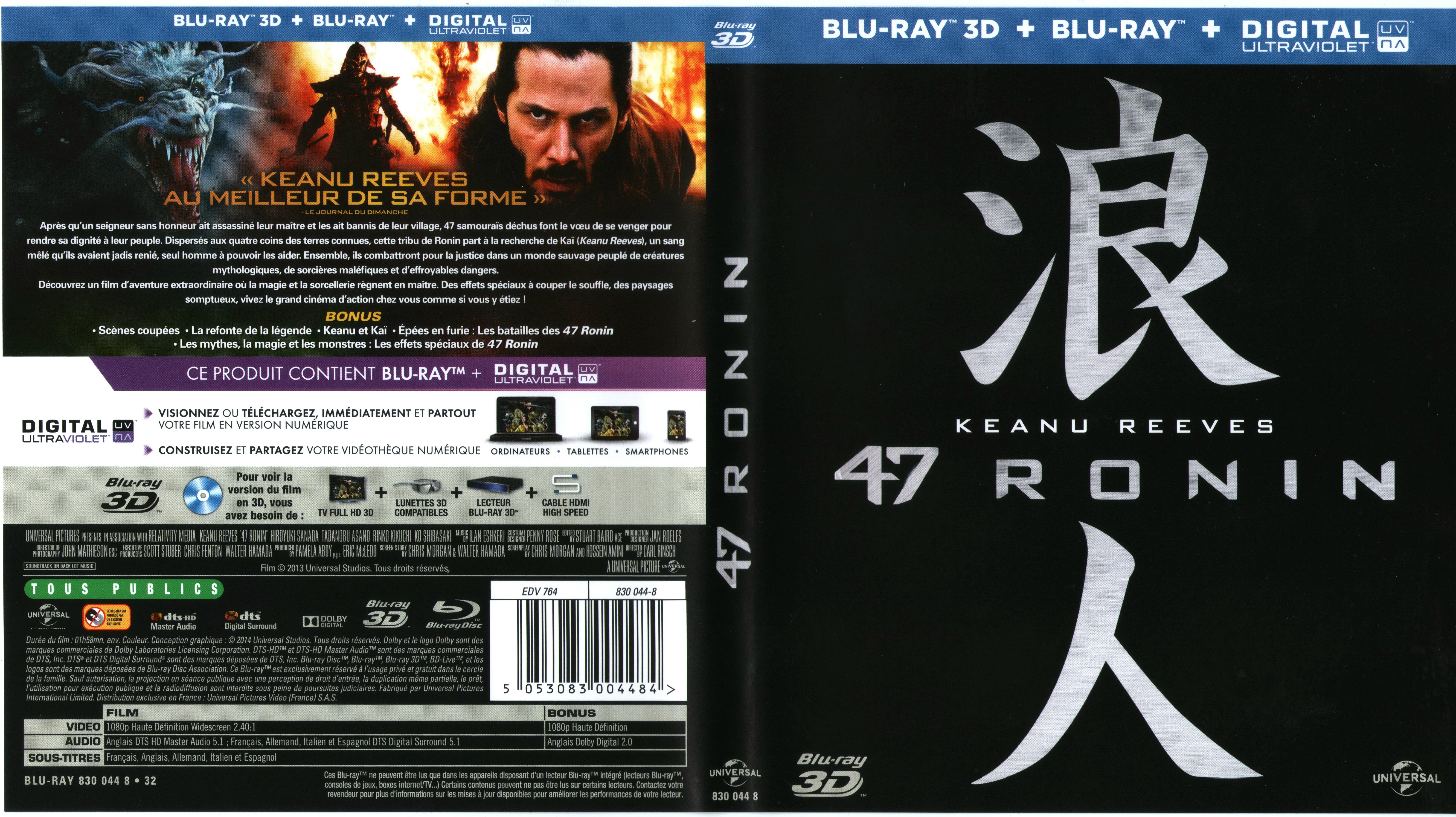 Jaquette DVD 47 ronin 3D (BLU-RAY)