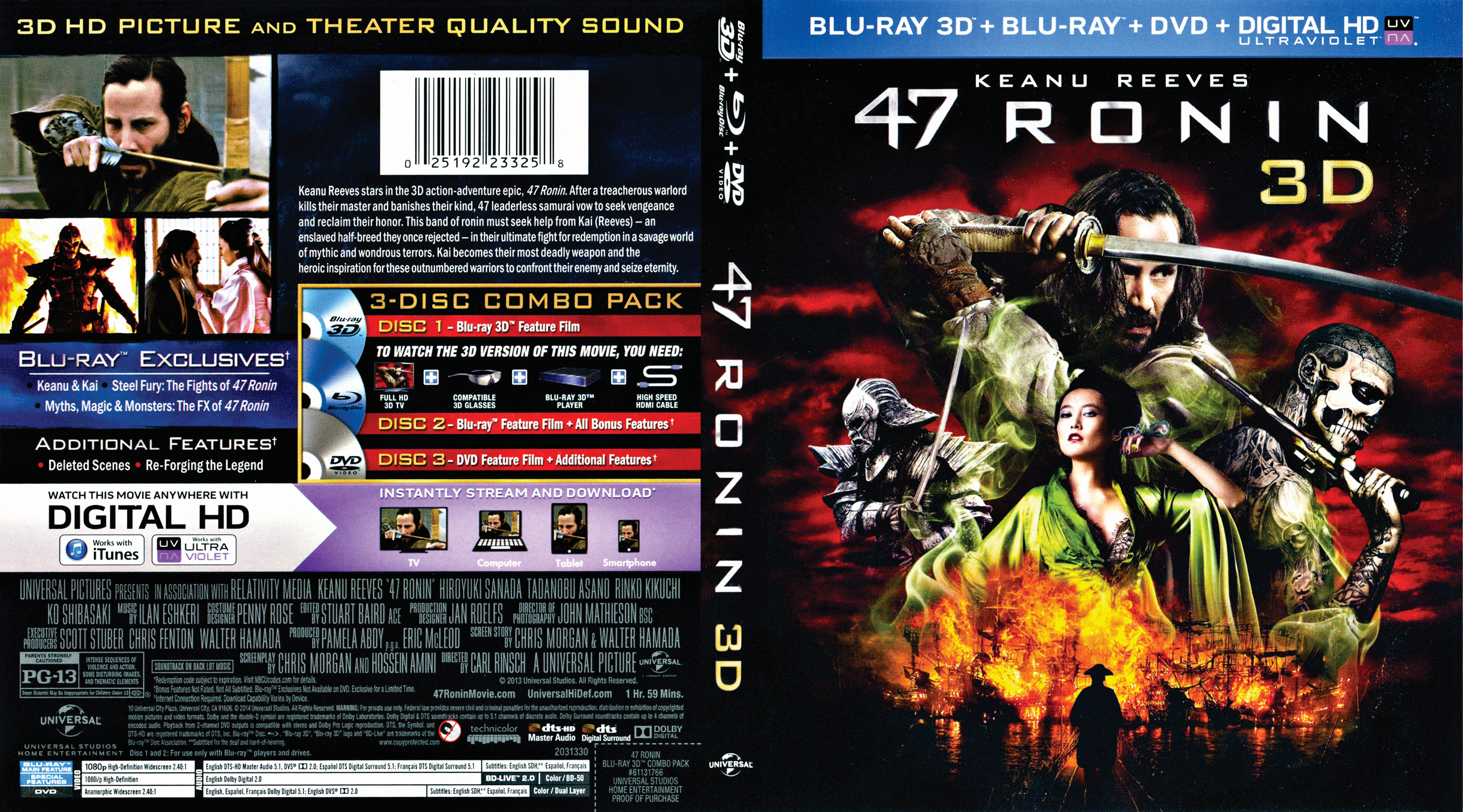 Jaquette DVD 47 ronin Zone 1 (BLU-RAY)