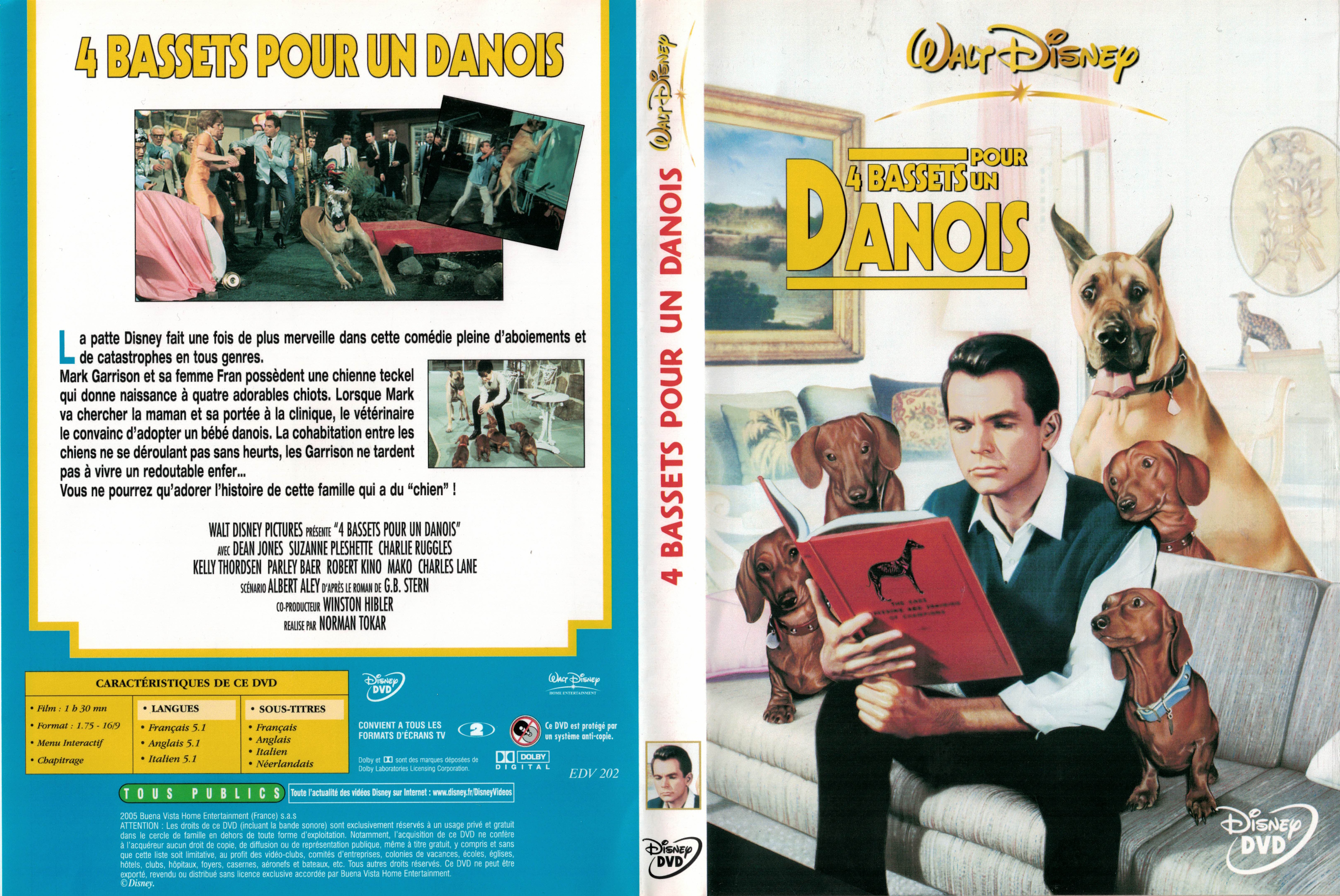 Jaquette DVD 4 Bassets pour un Danois v2