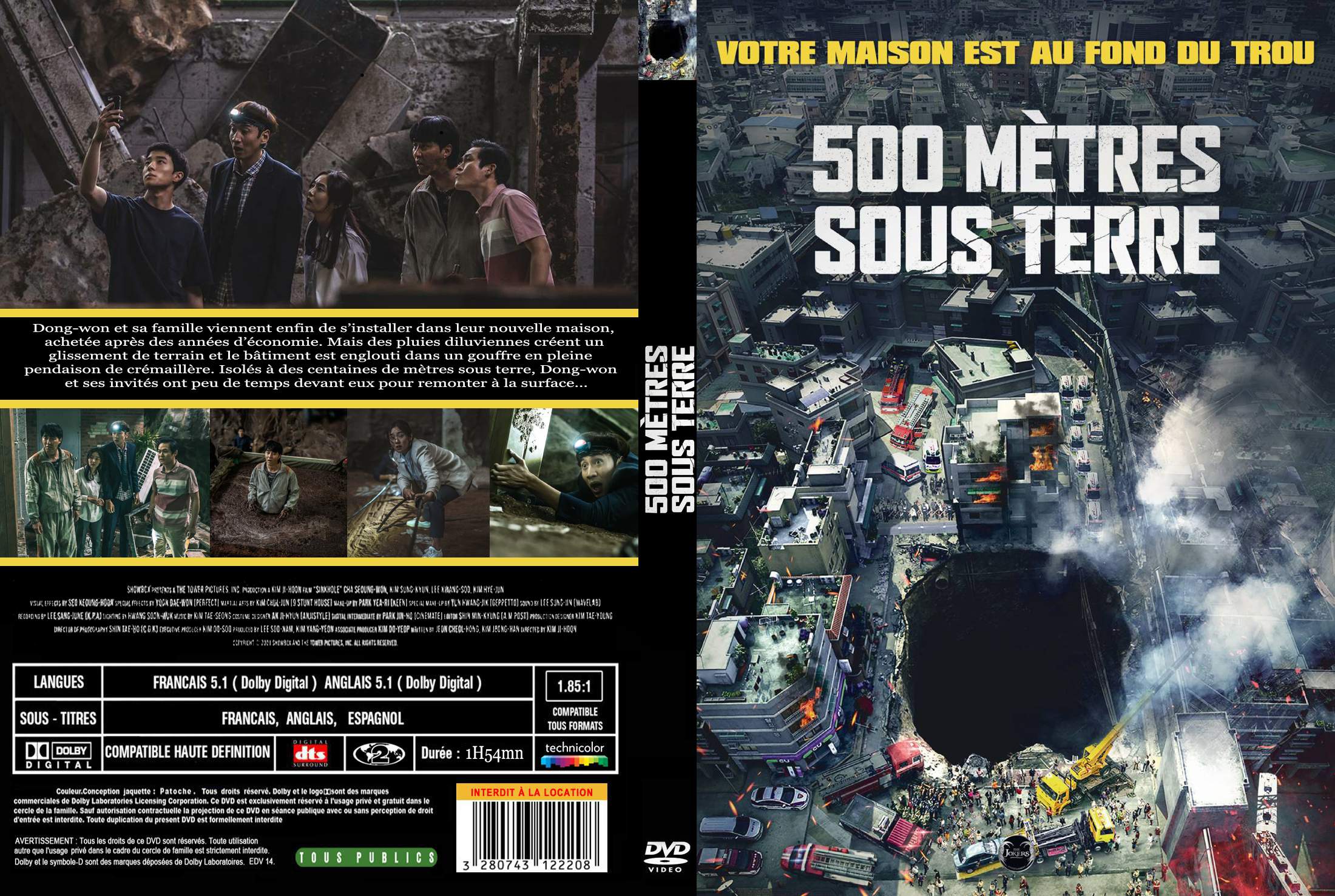 Jaquette DVD 500 mtres sous terre custom