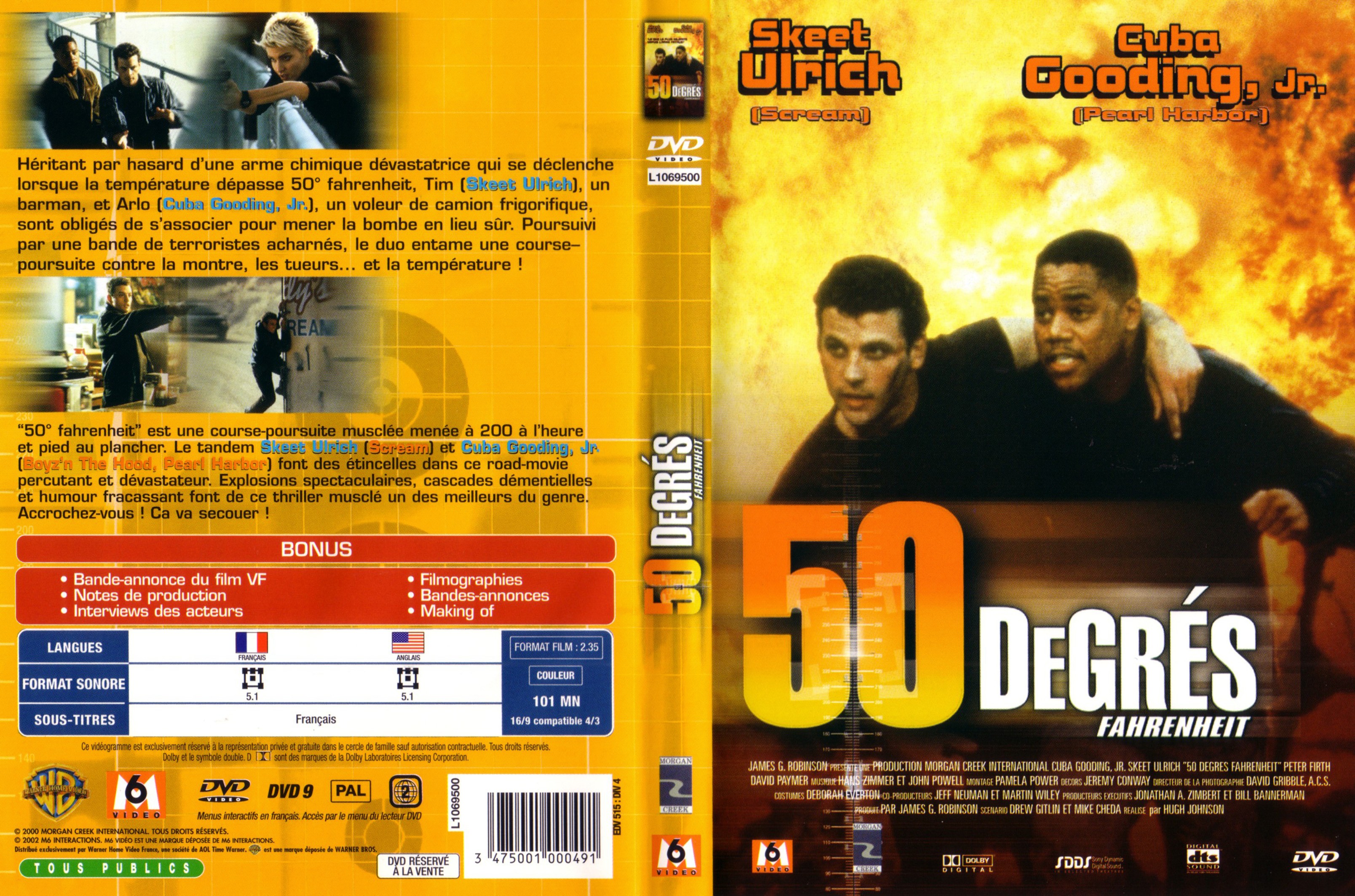 Jaquette DVD 50 degres fahrenheit