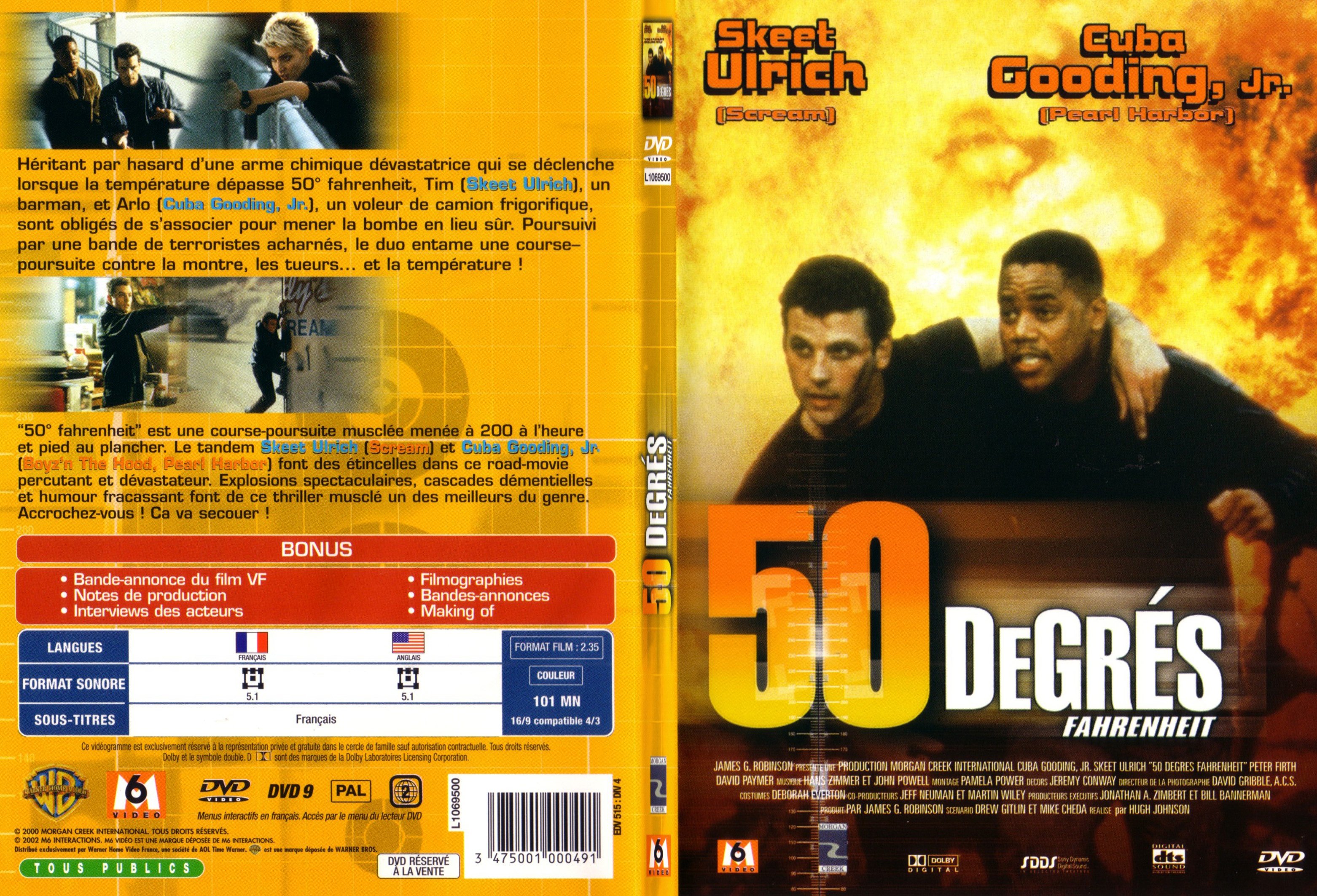 Jaquette DVD 50 degres fahrenheit - SLIM
