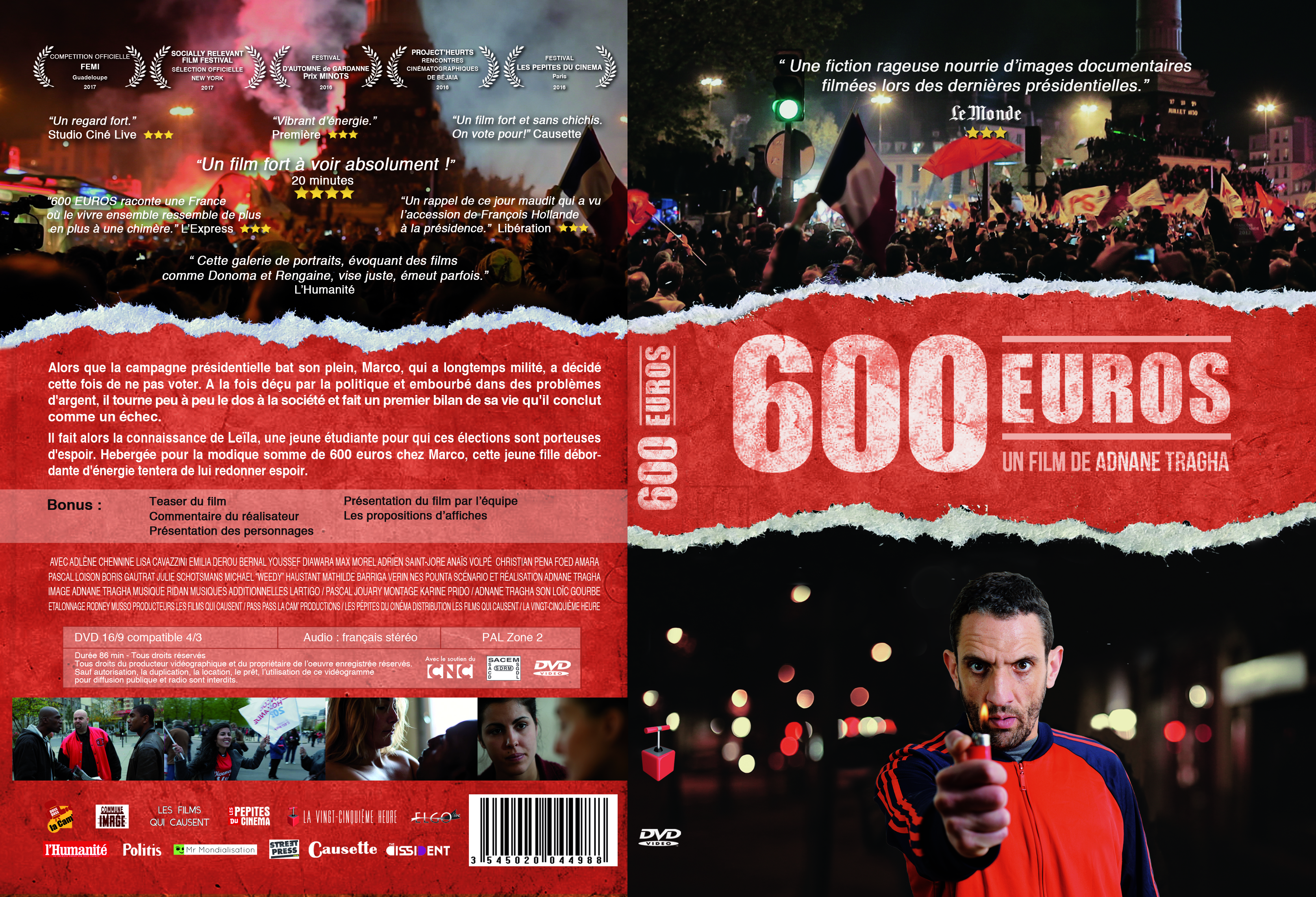 Jaquette DVD 600 euros