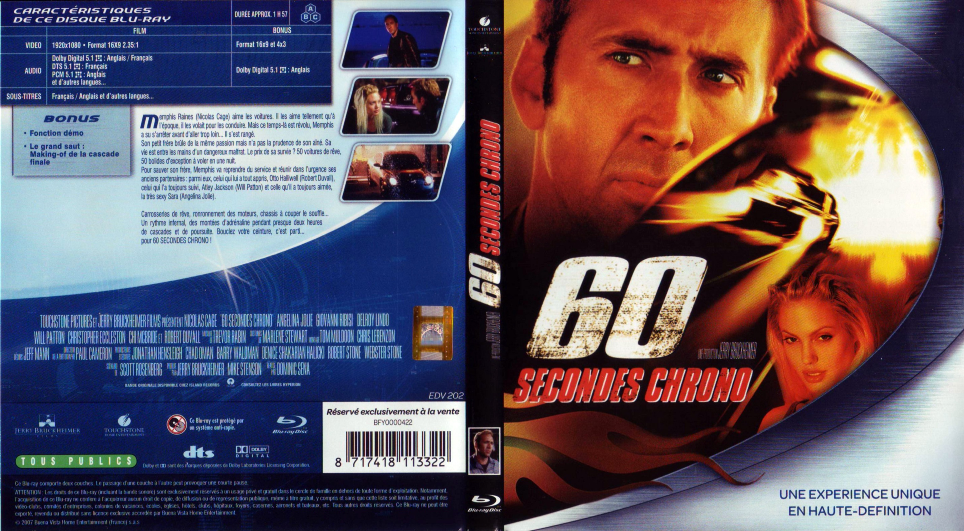 Jaquette DVD 60 secondes chrono (BLU-RAY)