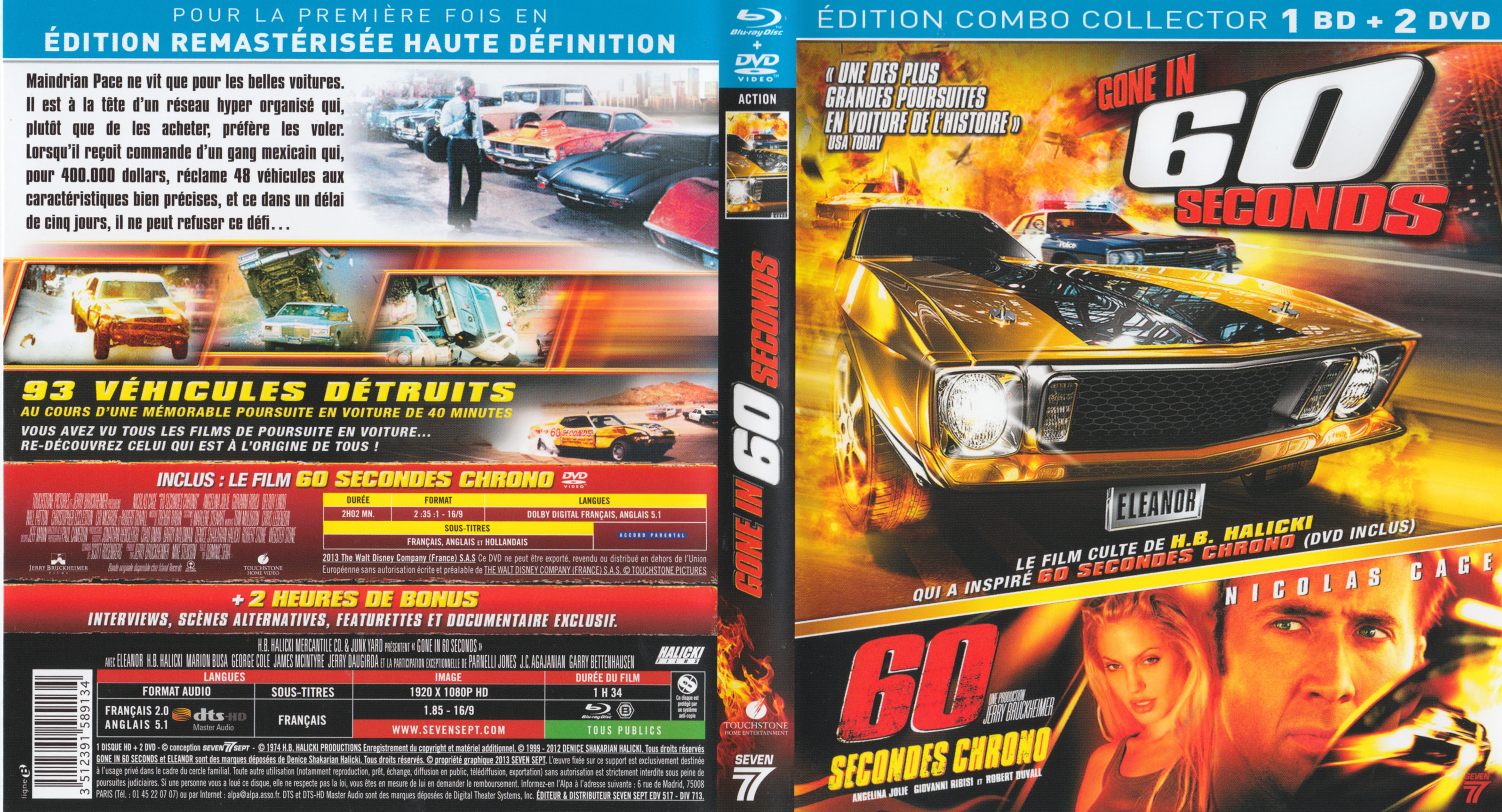 Jaquette DVD 60 secondes chrono (BLU-RAY) v2
