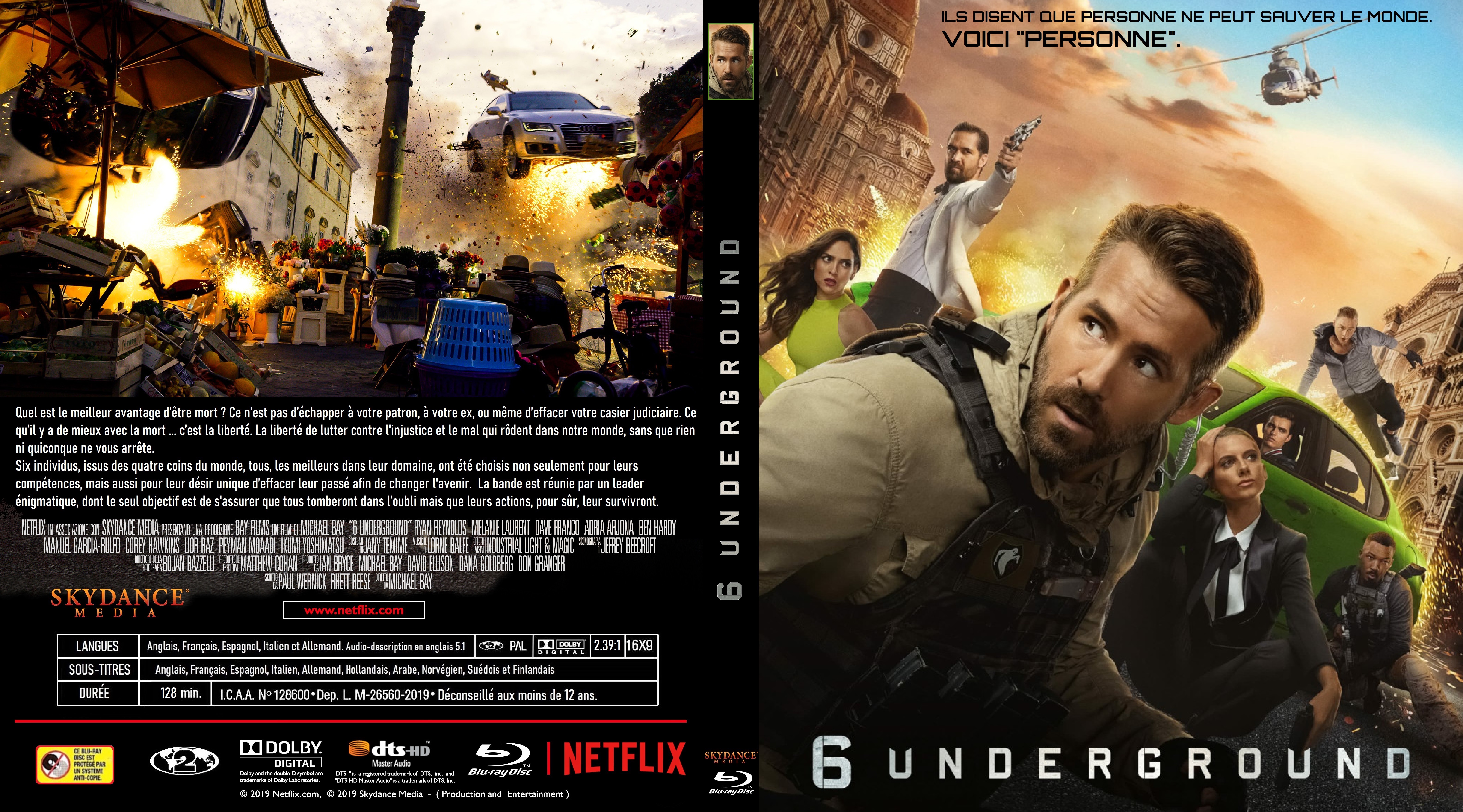 Jaquette DVD 6 underground custom (BLU-RAY) v2