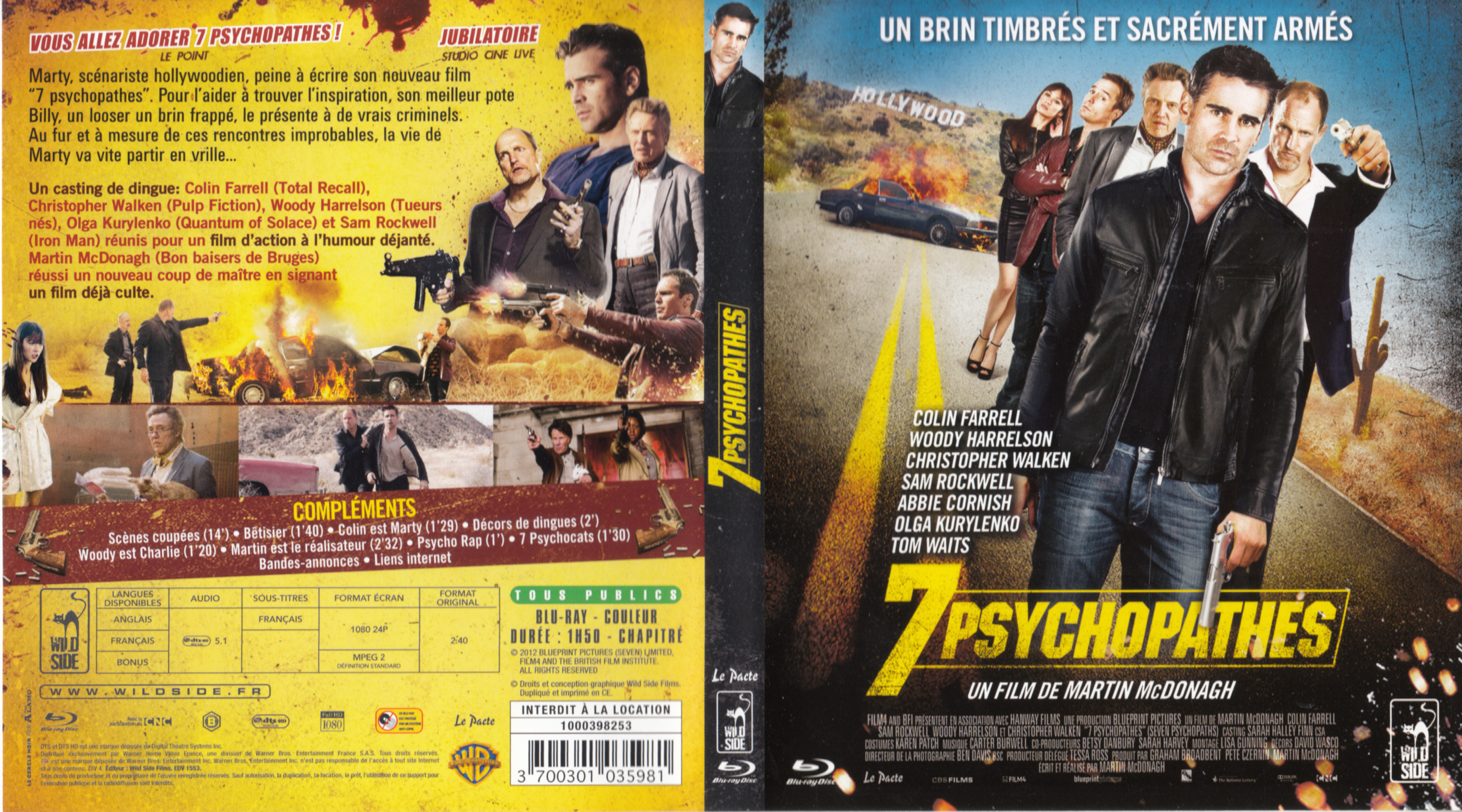Jaquette DVD 7 Psychopathes (BLU-RAY) v3