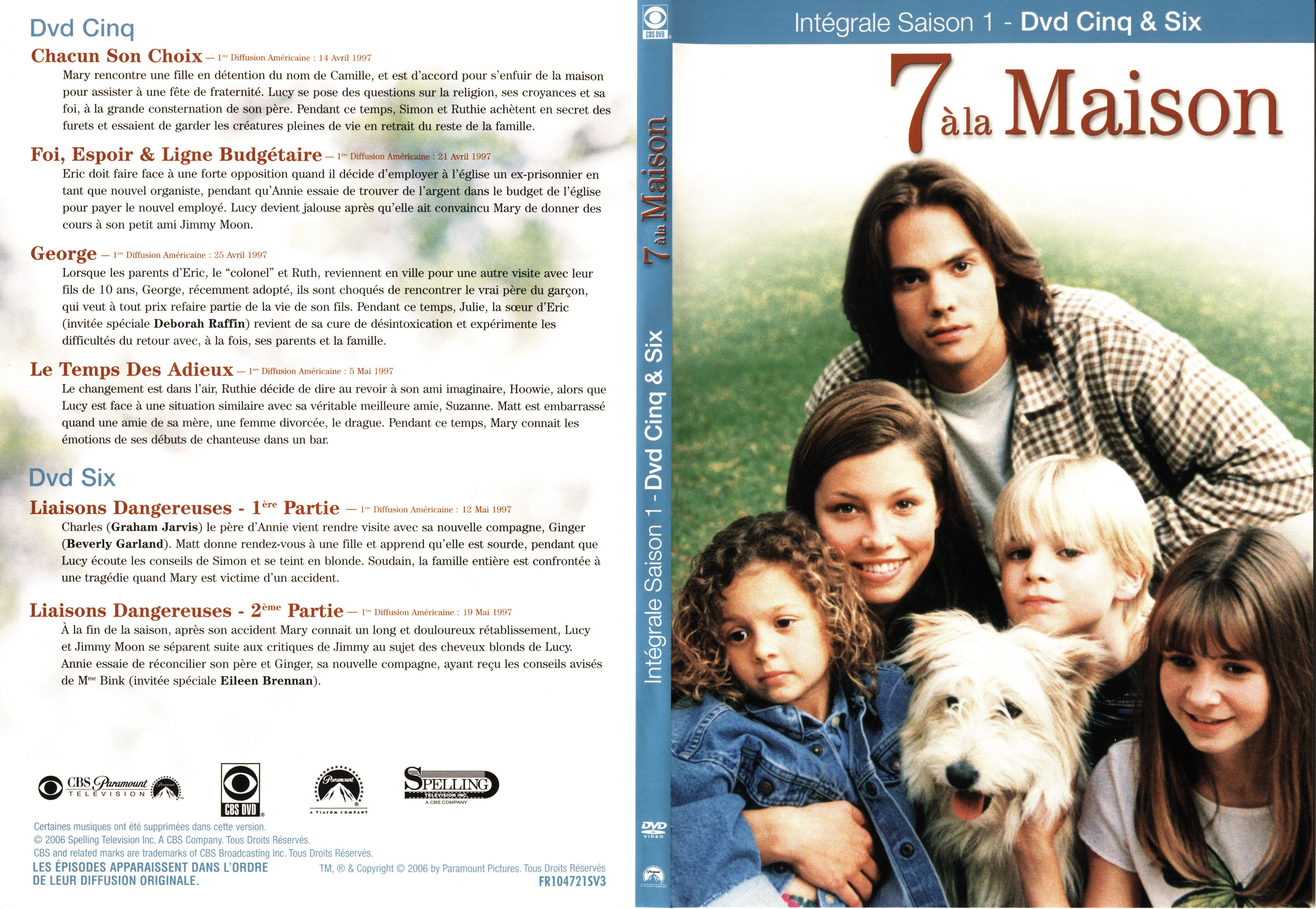 Jaquette DVD 7  la maison saison 1 DVD 3