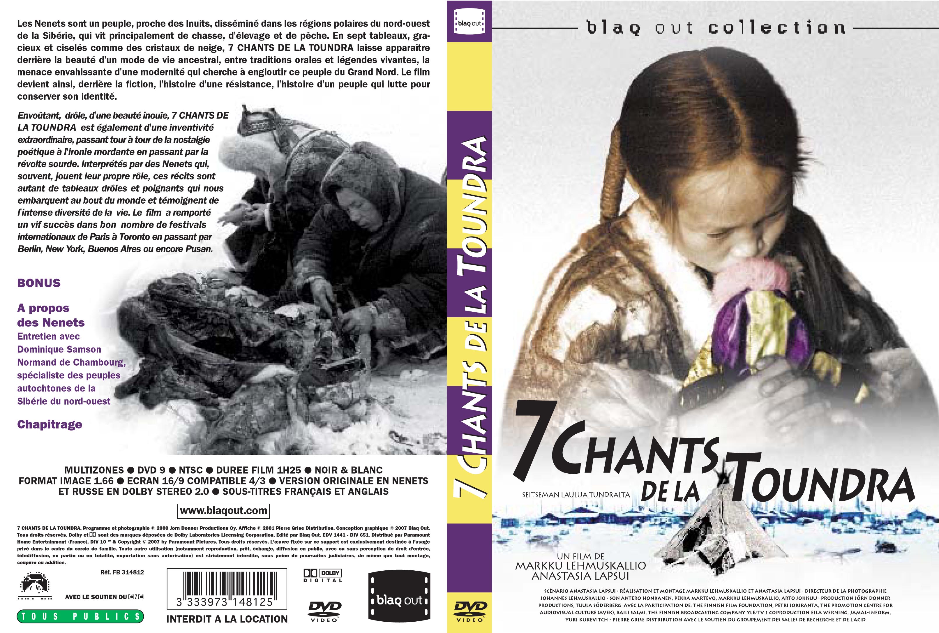 Jaquette DVD 7 chants de la toundra