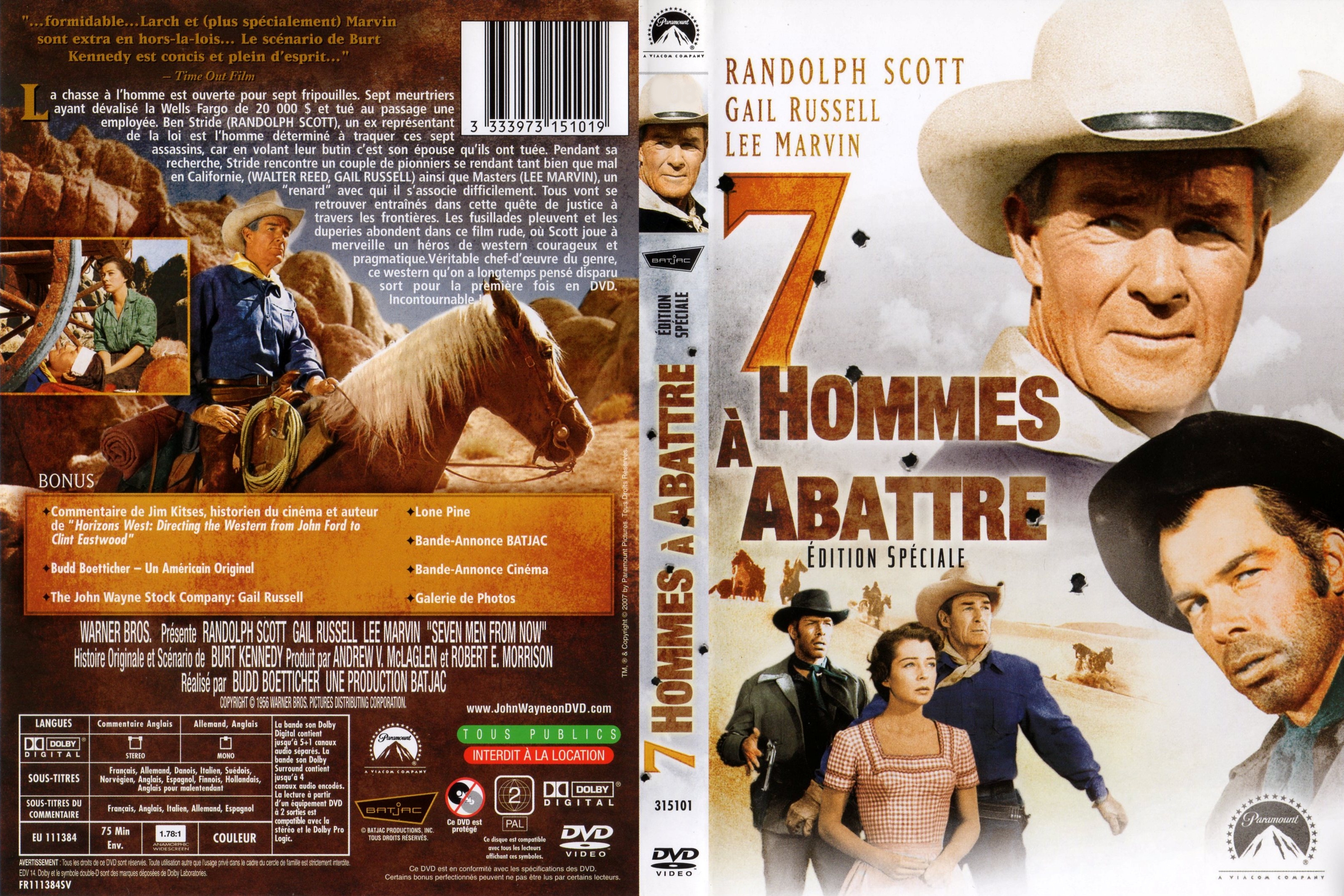 Jaquette DVD 7 hommes  abattre