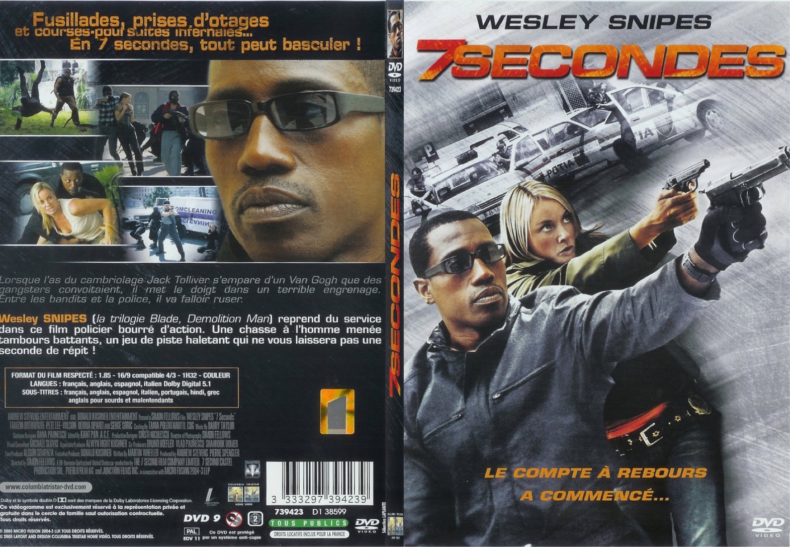 Jaquette DVD 7 secondes - SLIM