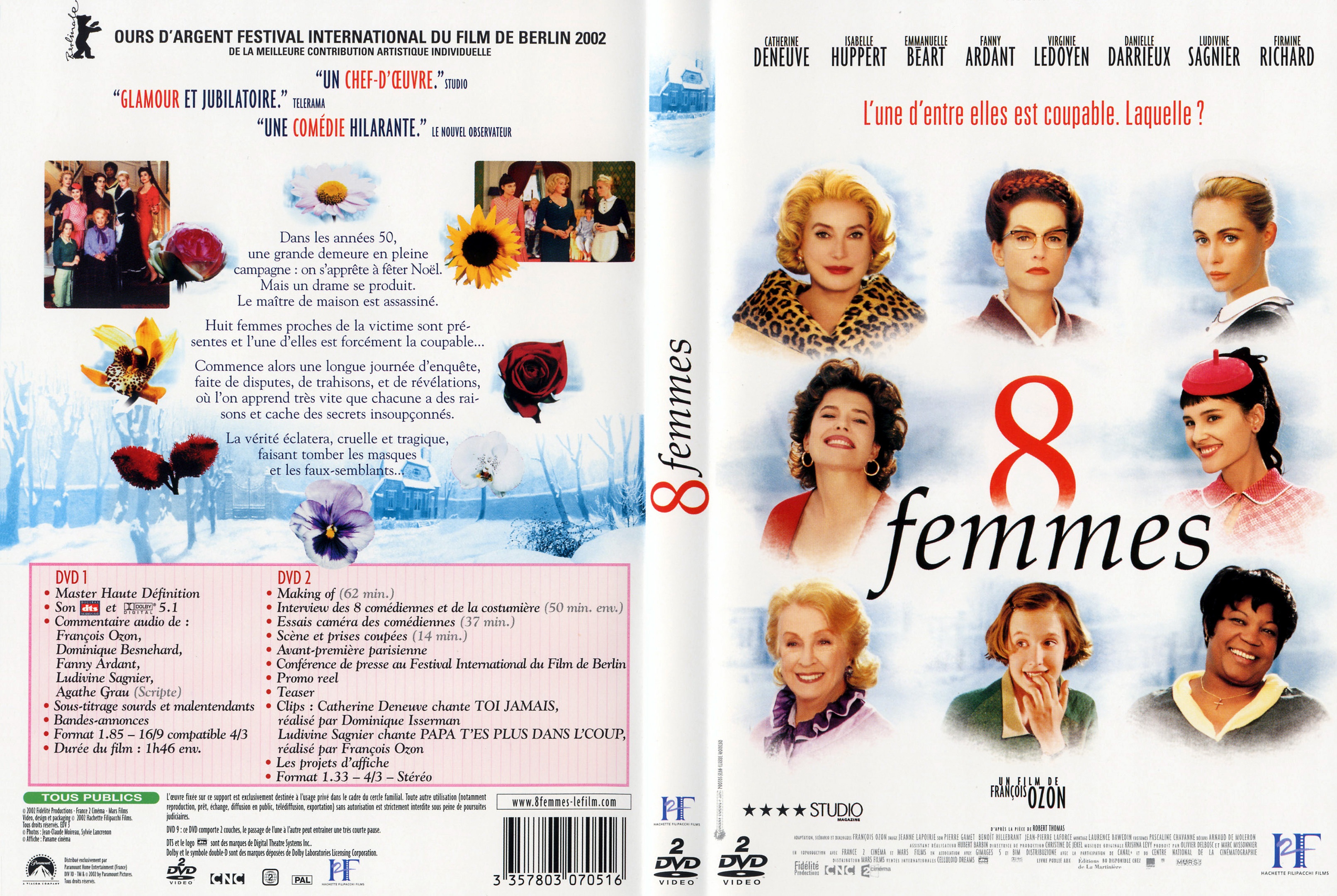 Jaquette DVD 8 femmes