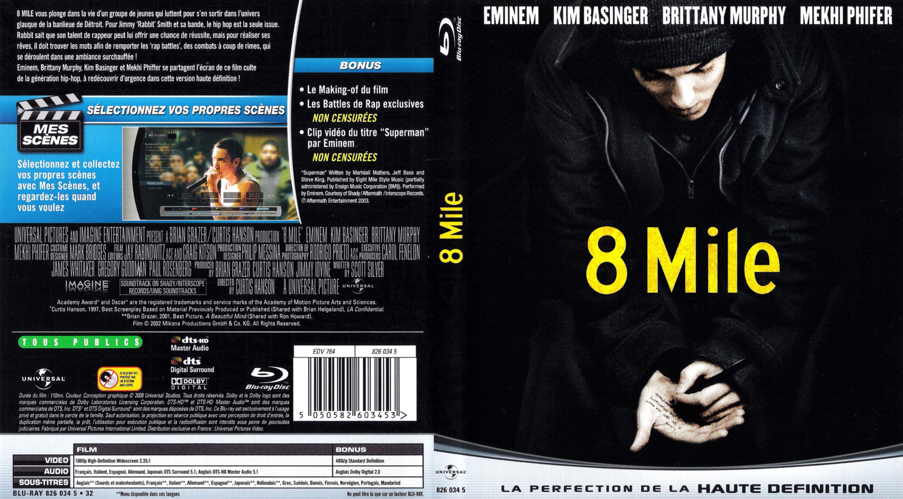 Jaquette DVD 8 mile (BLU-RAY)