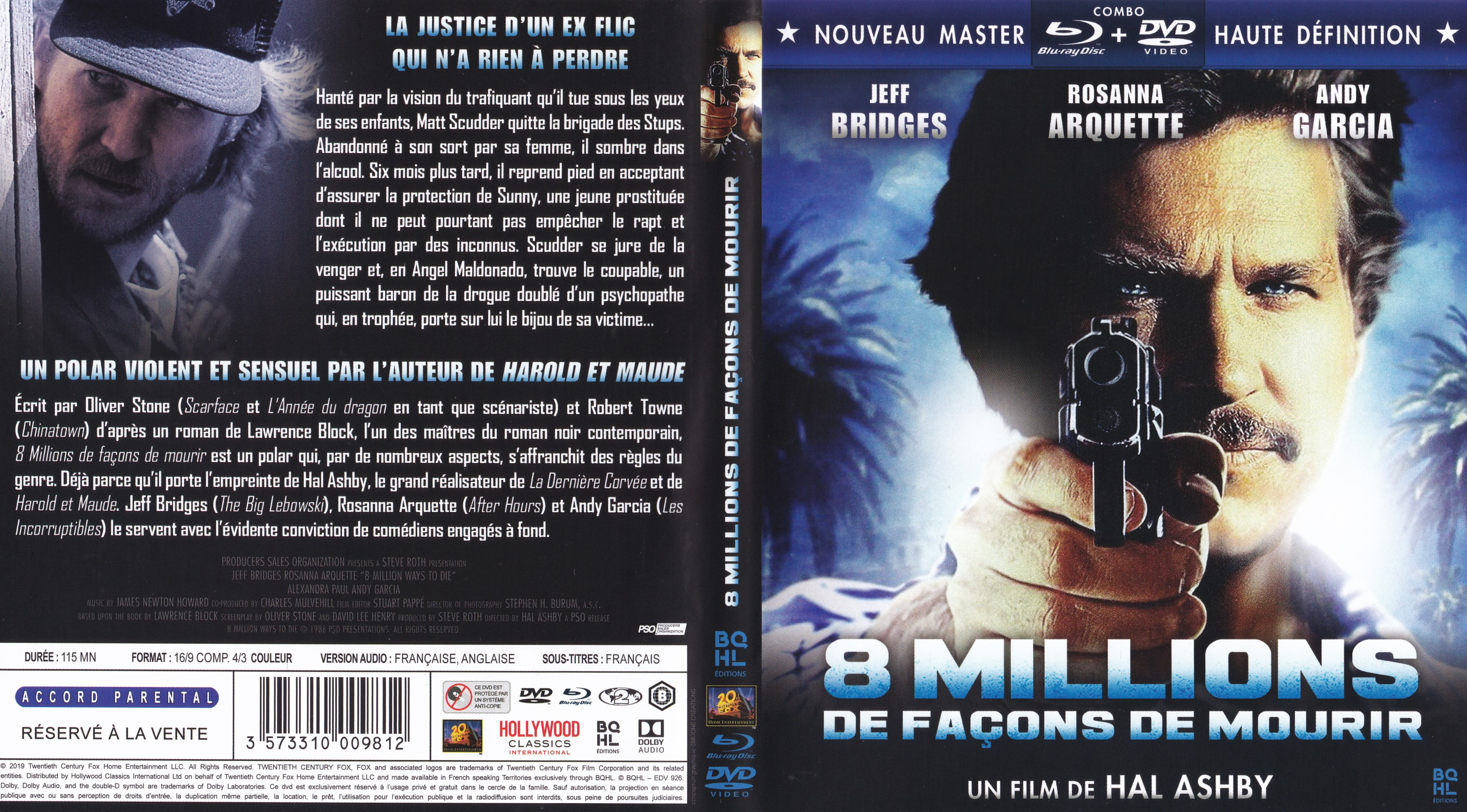 Jaquette DVD 8 millions de faons de mourir (BLU-RAY)