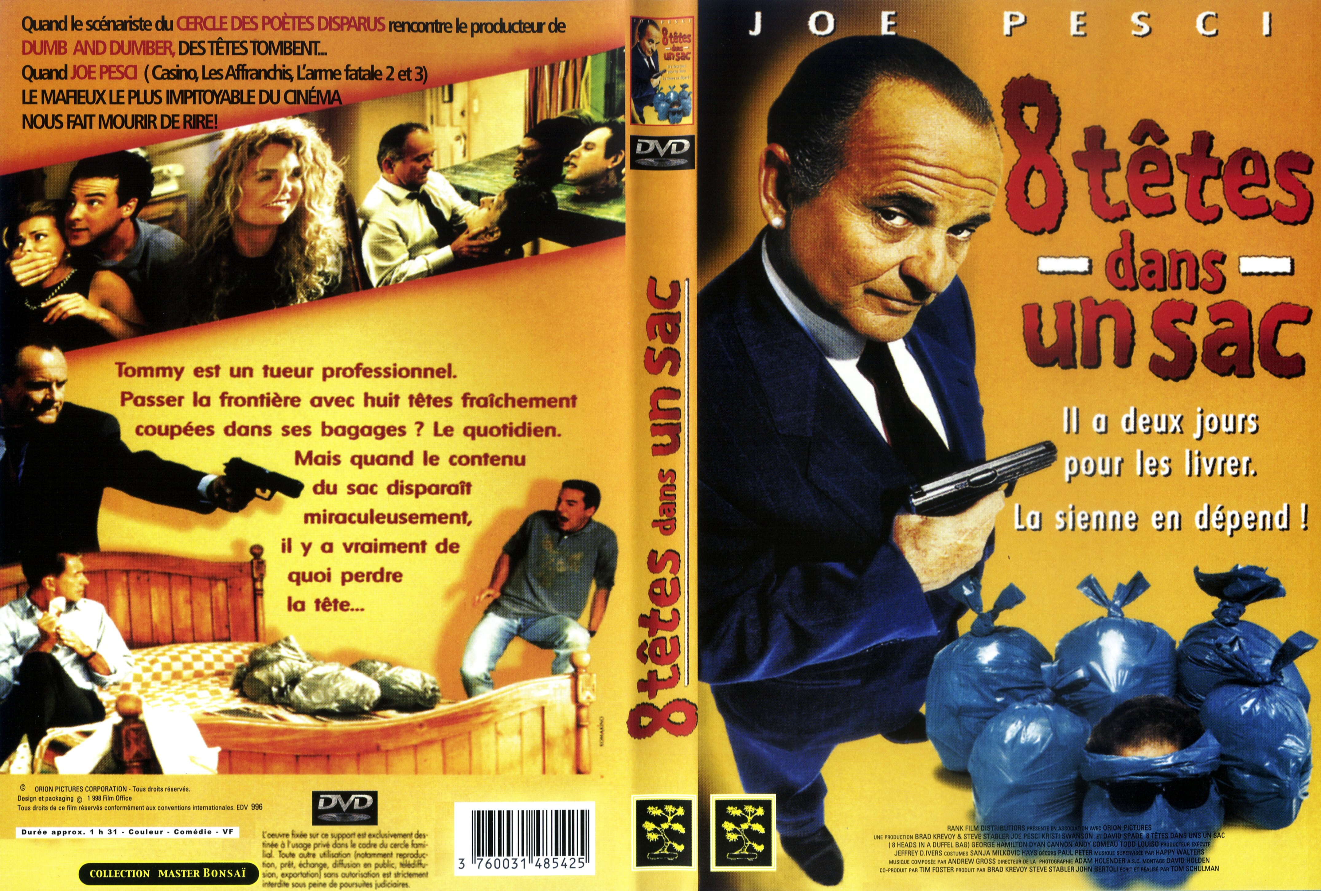 Jaquette DVD 8 tetes dans un sac