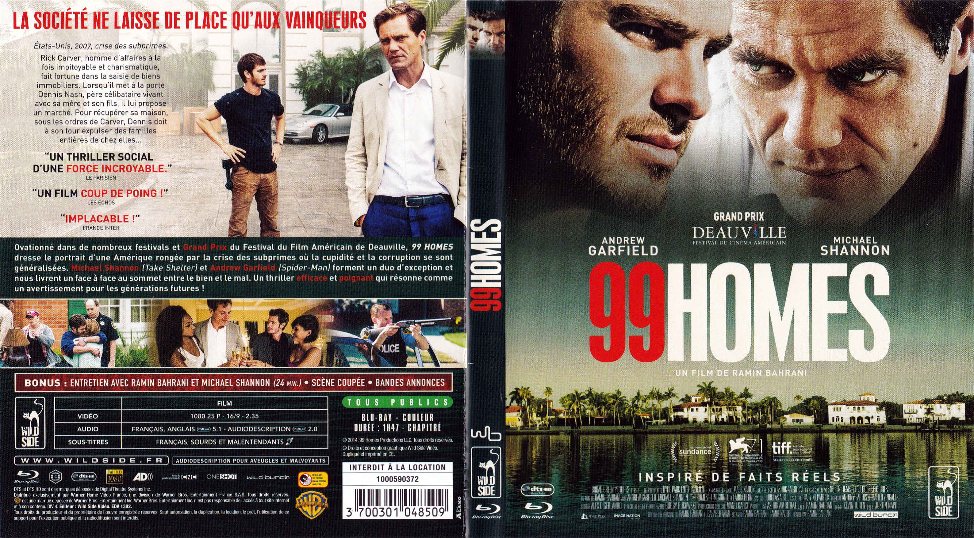 Jaquette DVD 99 homes (BLU-RAY)