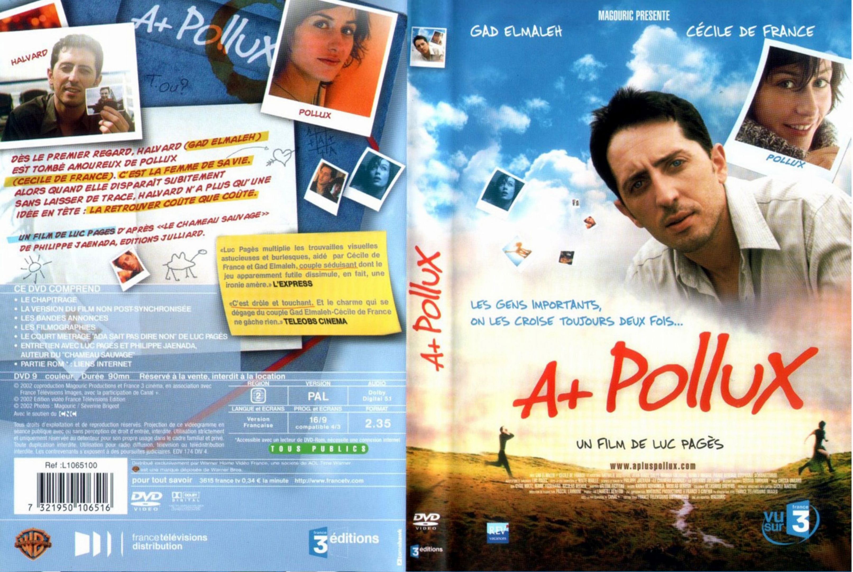 Jaquette DVD A+ pollux