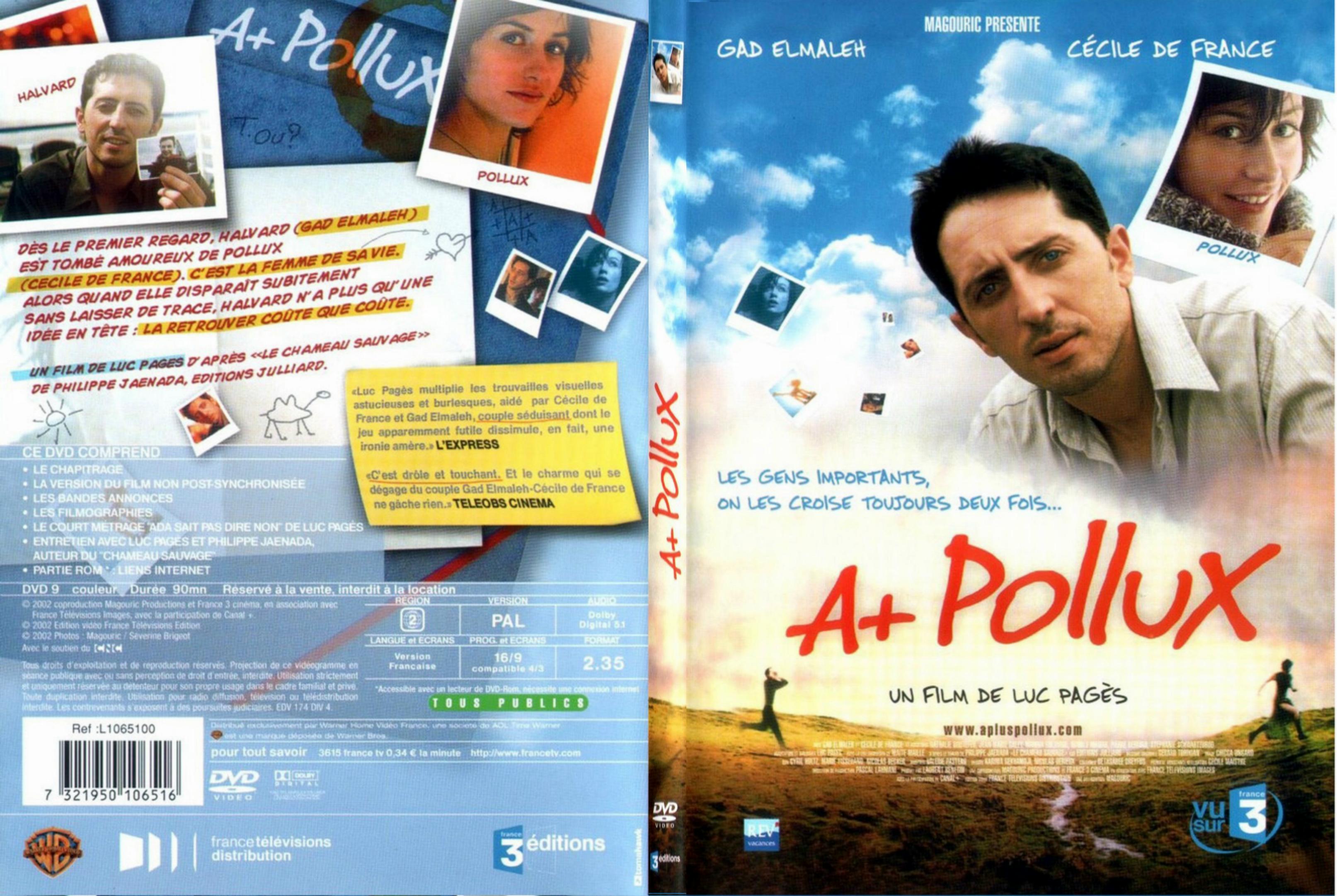 Jaquette DVD A+ pollux - SLIM
