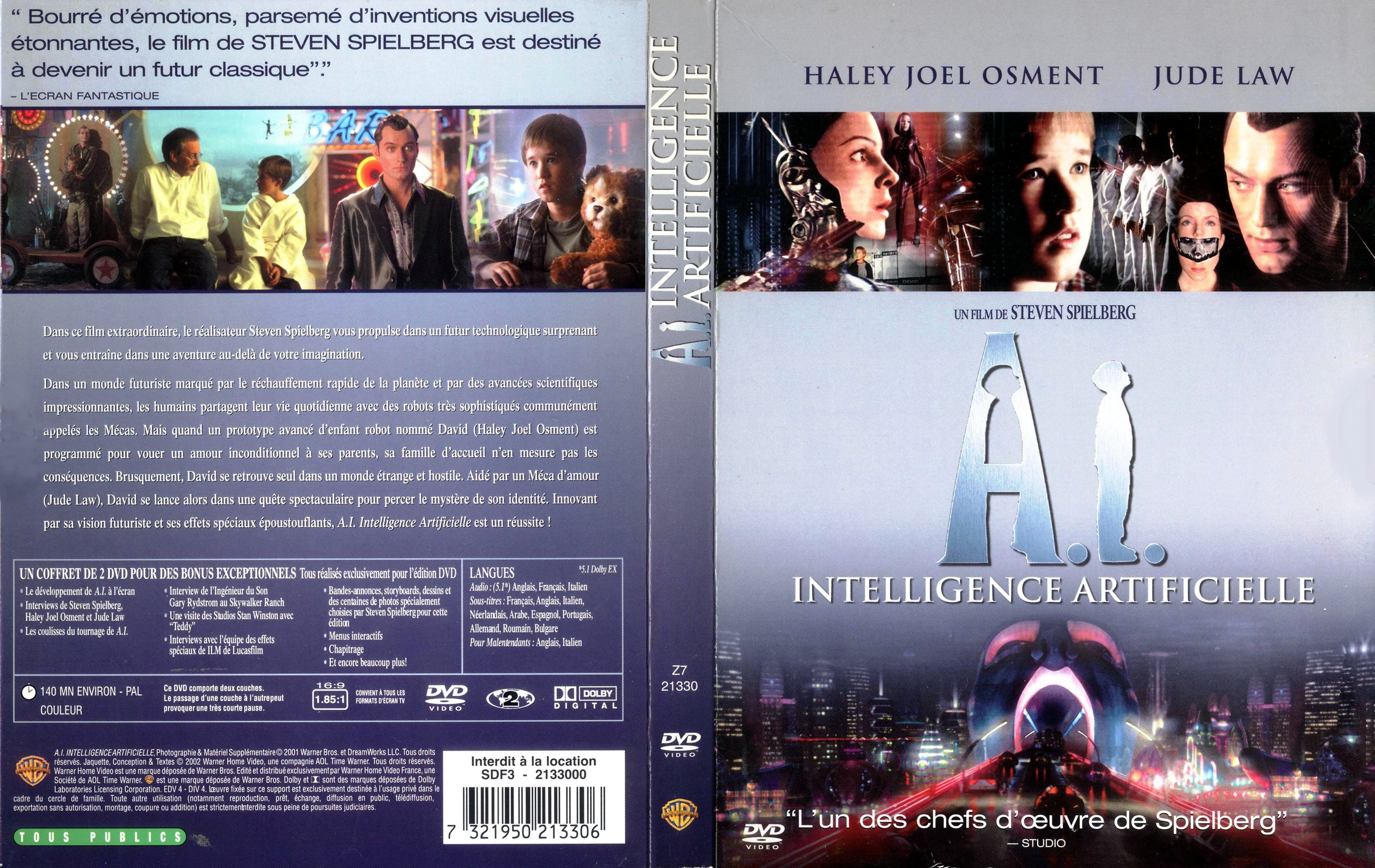 Jaquette DVD A.I v3