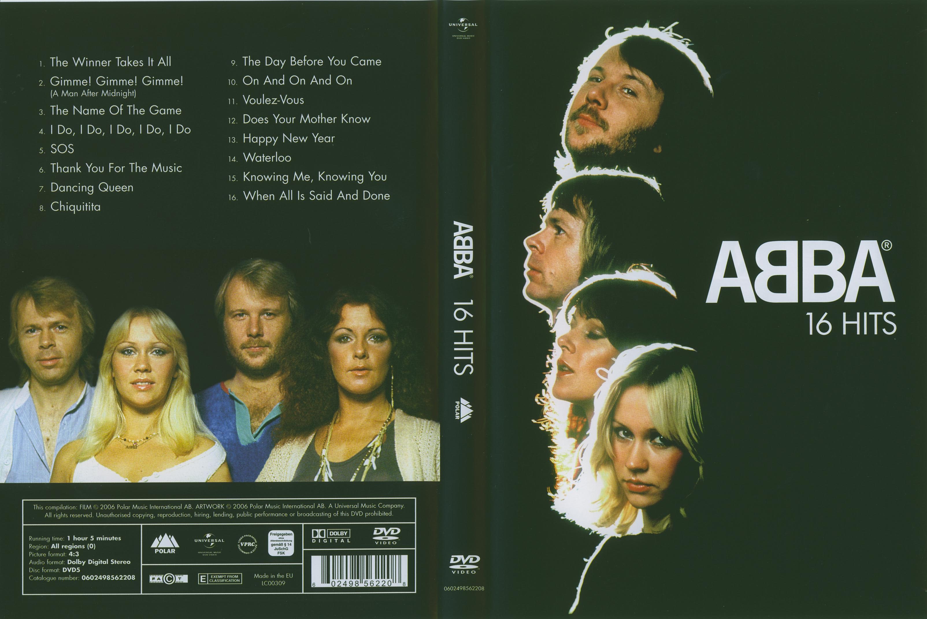 Jaquette DVD ABBA 16 Hits