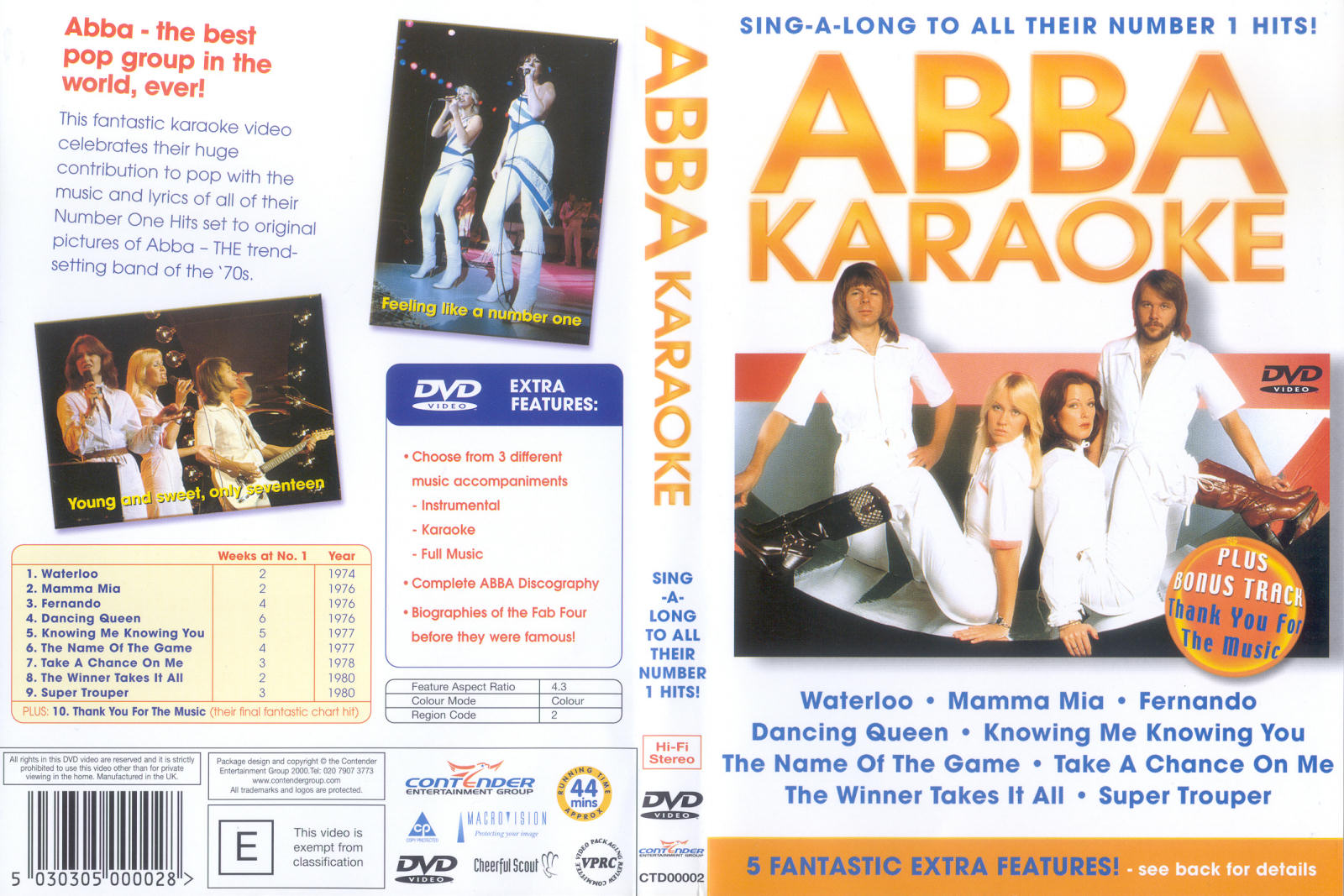 Jaquette DVD ABBA Karaoke