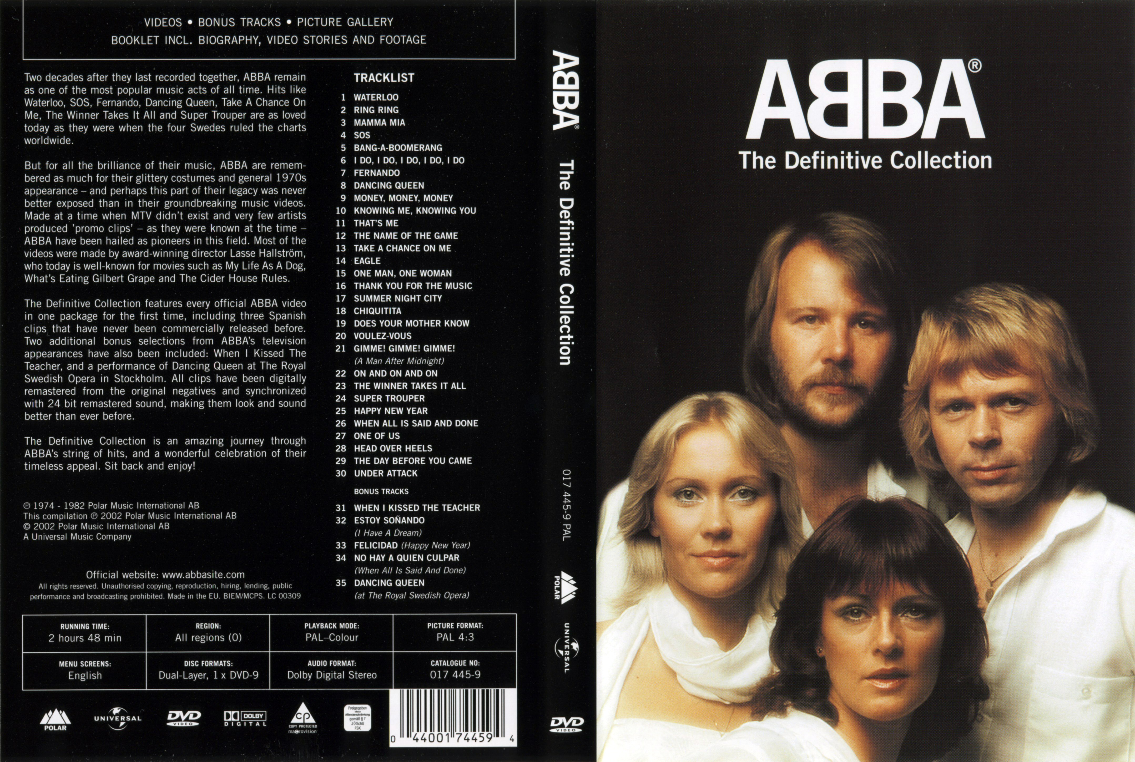 Jaquette DVD ABBA The definitive collection