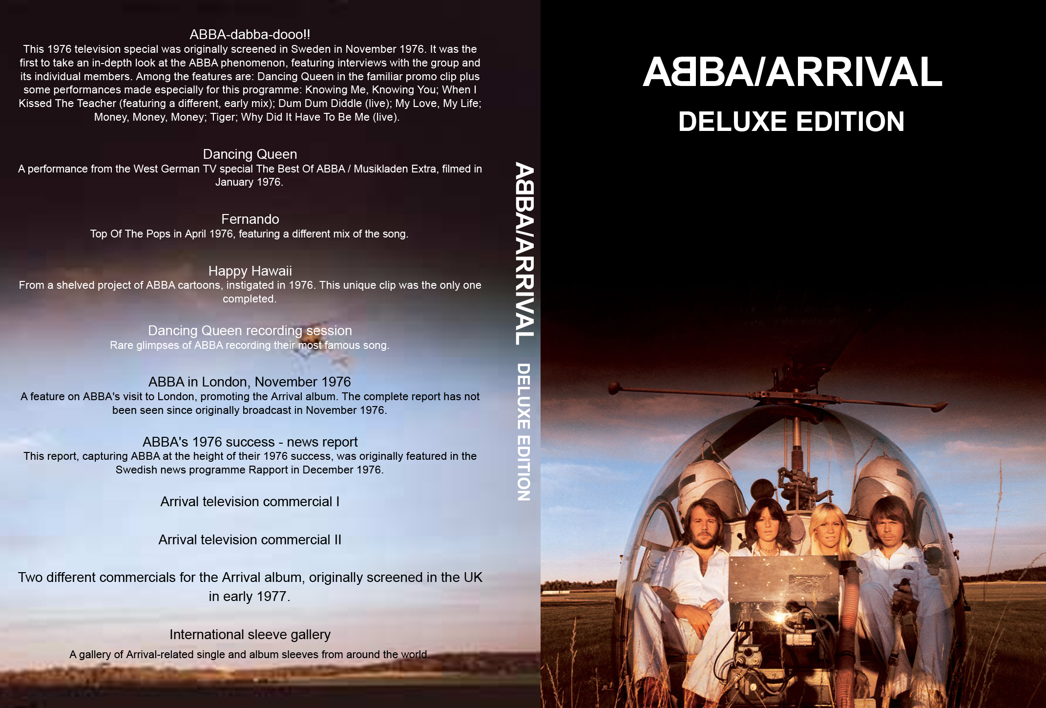 Jaquette DVD ABBA - Arrival Deluxe Edition