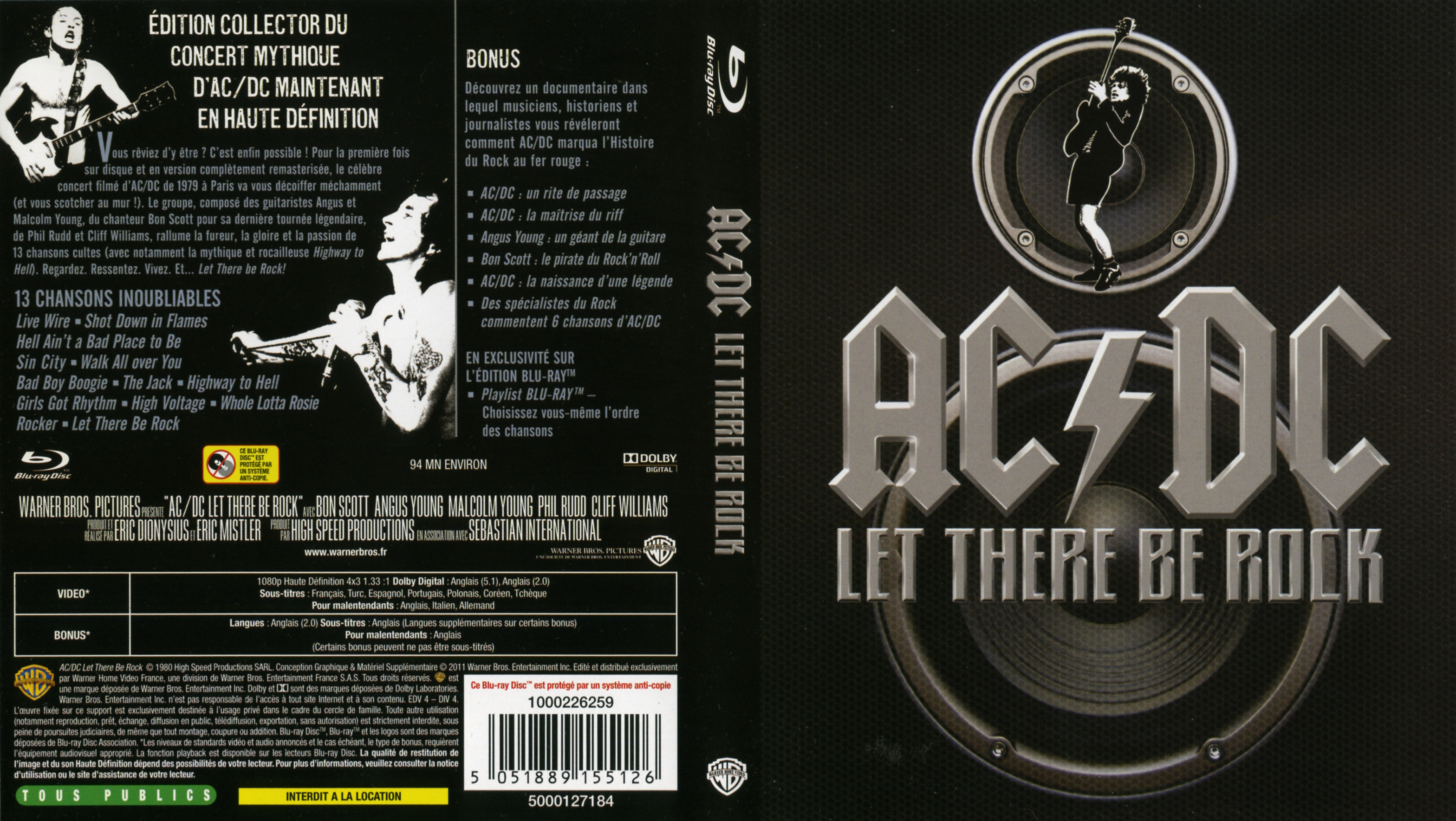 Jaquette DVD ACDC Let there be rock (BLU-RAY)
