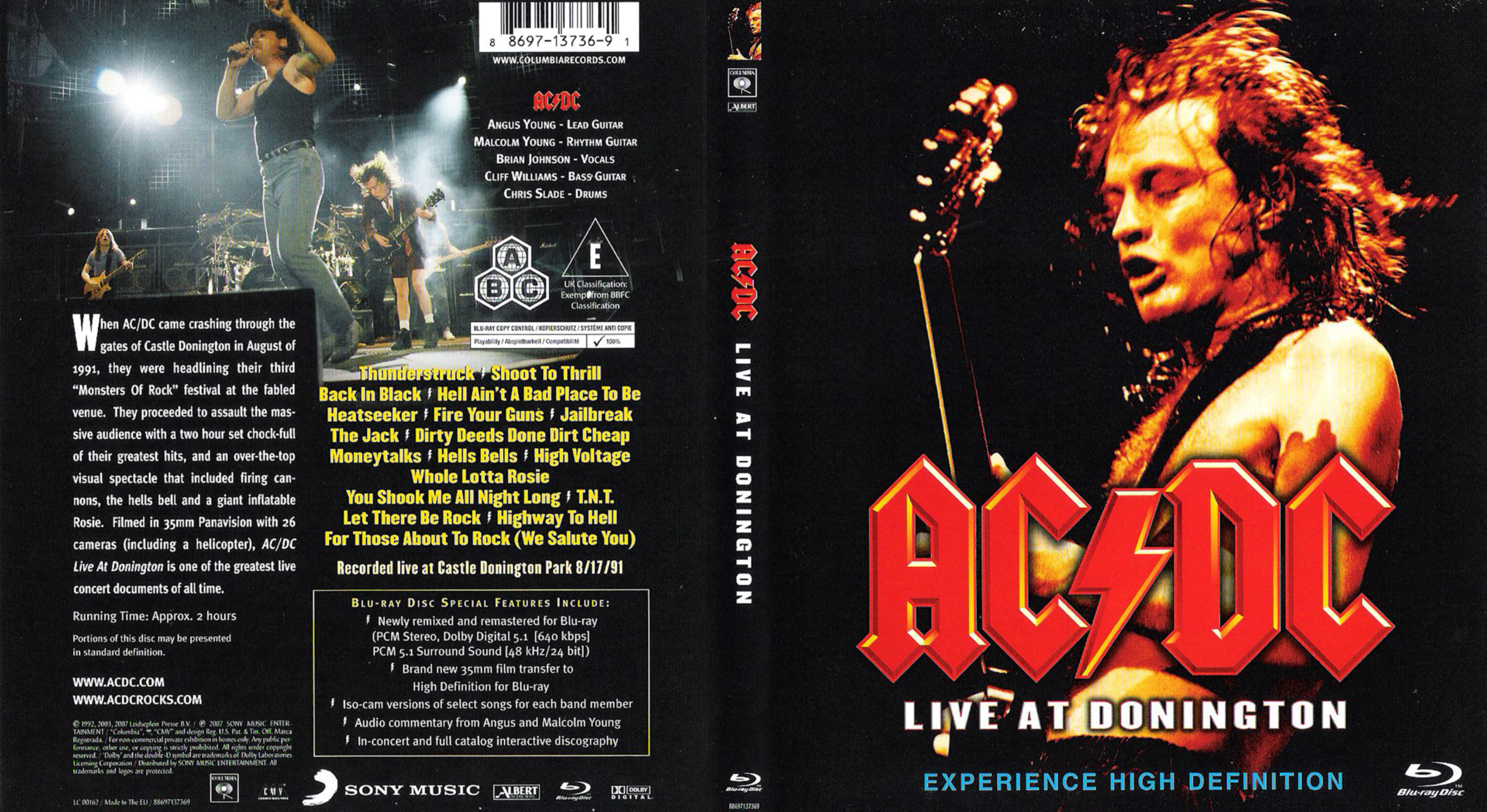 Jaquette DVD ACDC live at donington (BLU-RAY)
