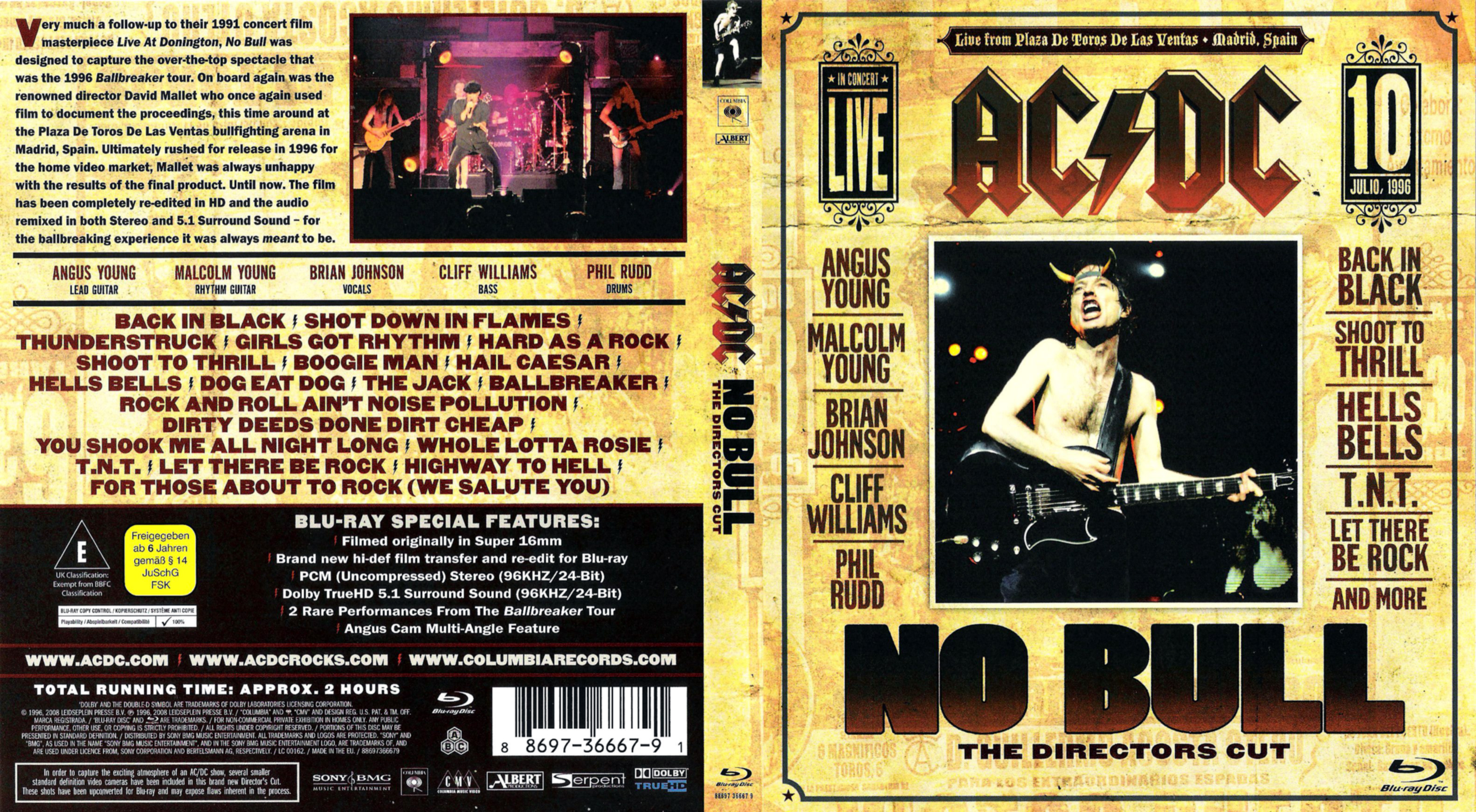 Jaquette DVD ACDC no bull (BLU-RAY)