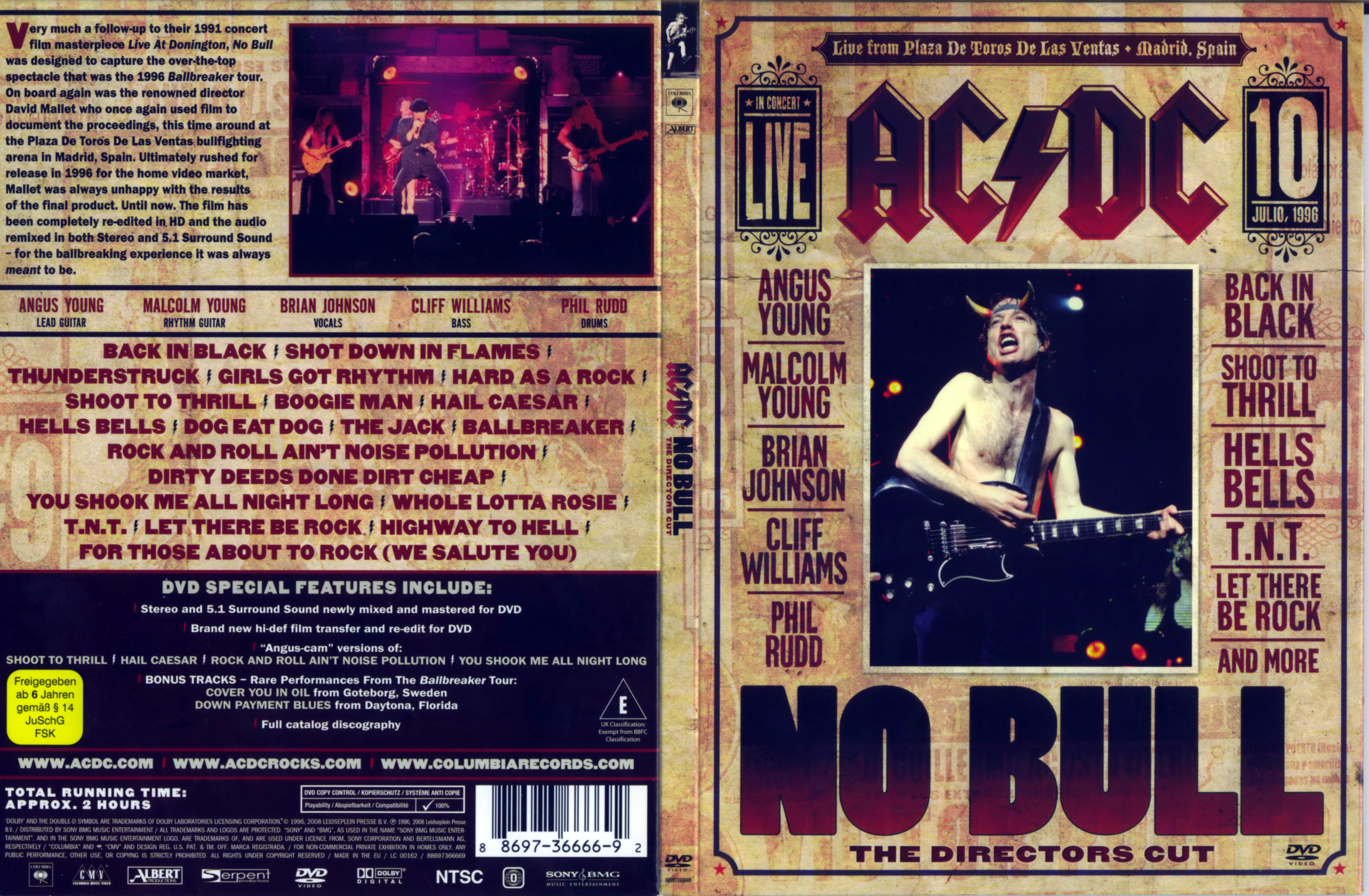 Jaquette DVD ACDC no bull v2