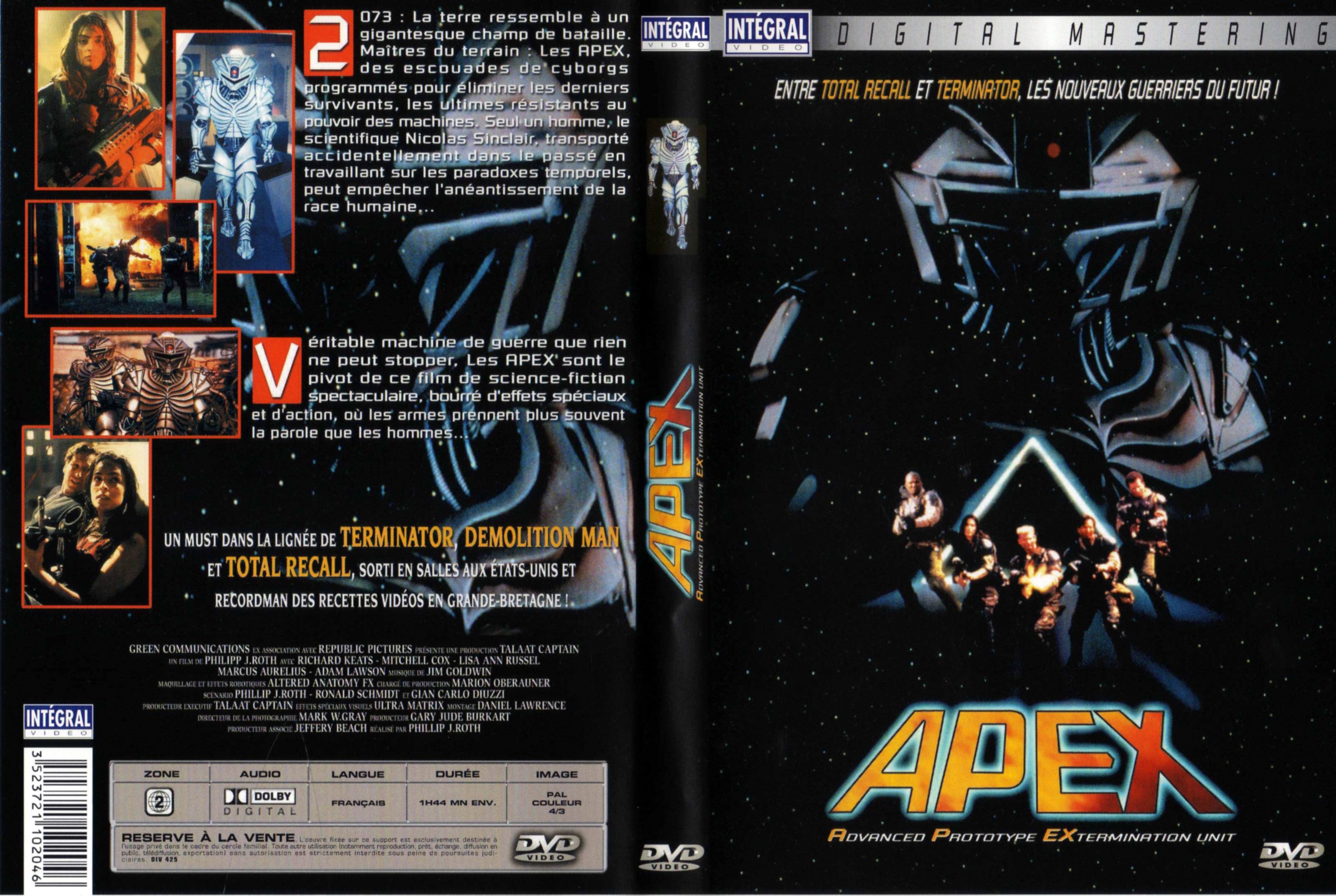 Jaquette DVD APEX