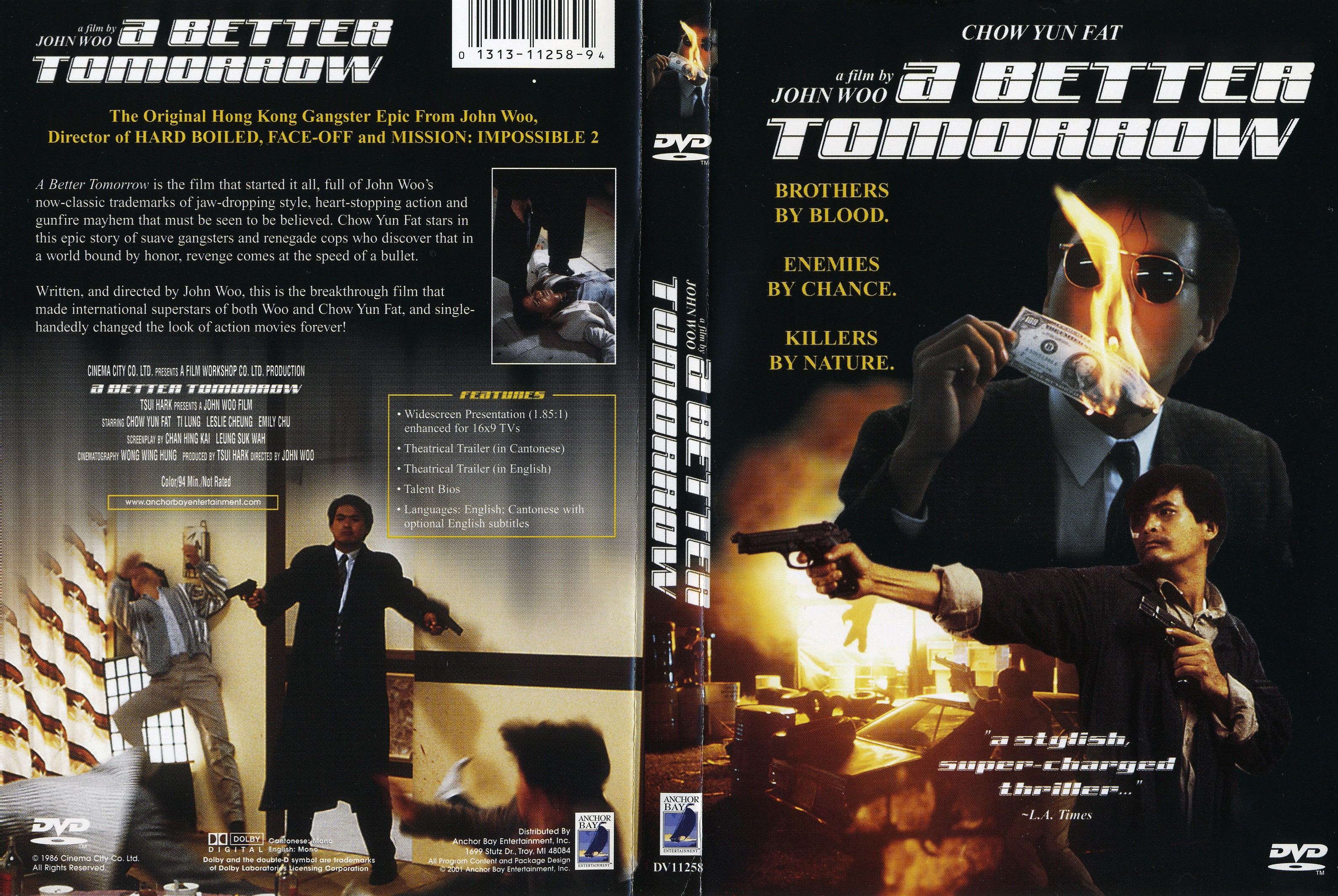 Jaquette DVD A Better Tomorrow - Le Syndicat du crime Zone 1