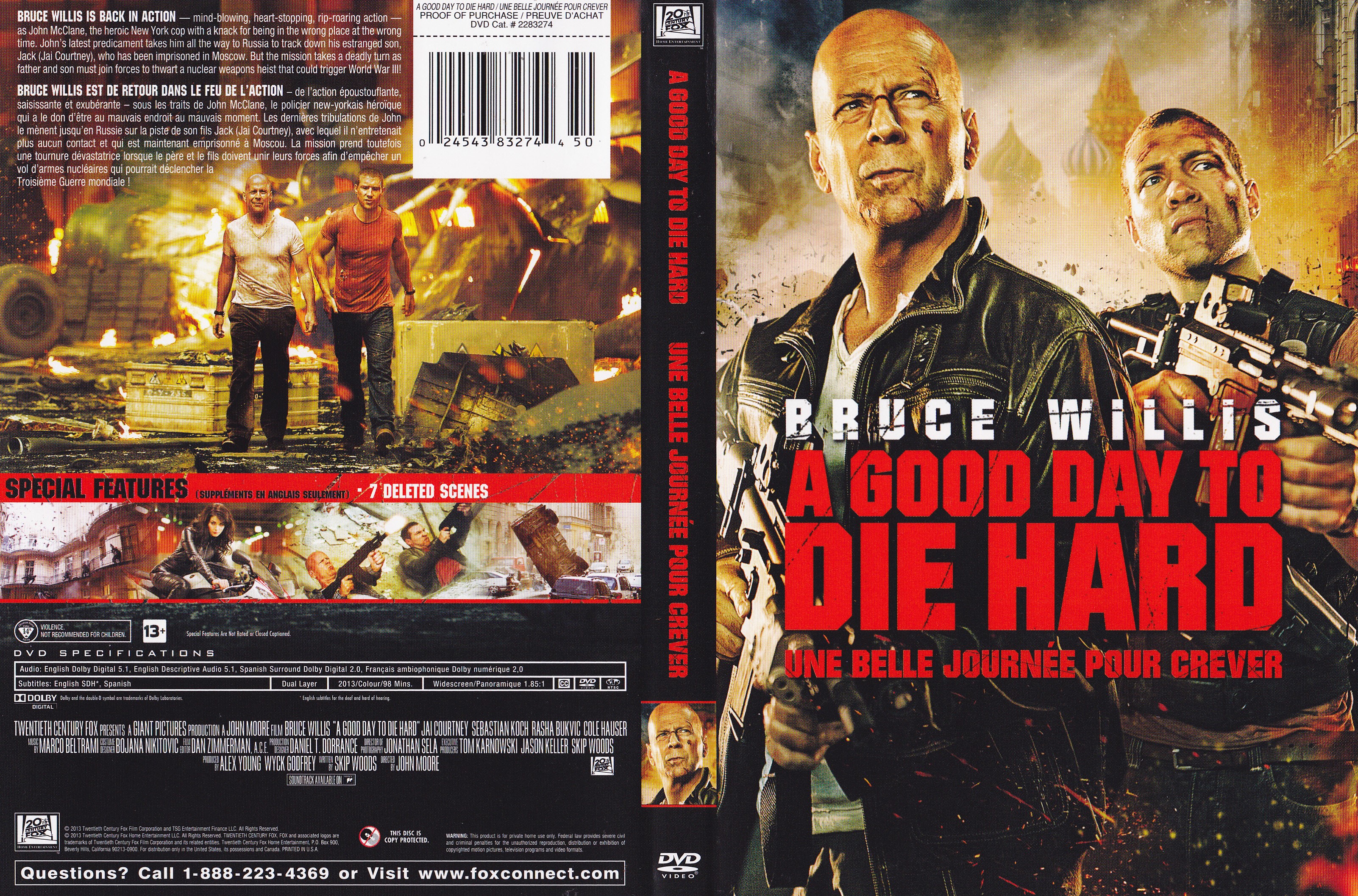 Jaquette DVD A Good Day To Die Hard - Die Hard Une Belle journe pour crever (Canadienne)
