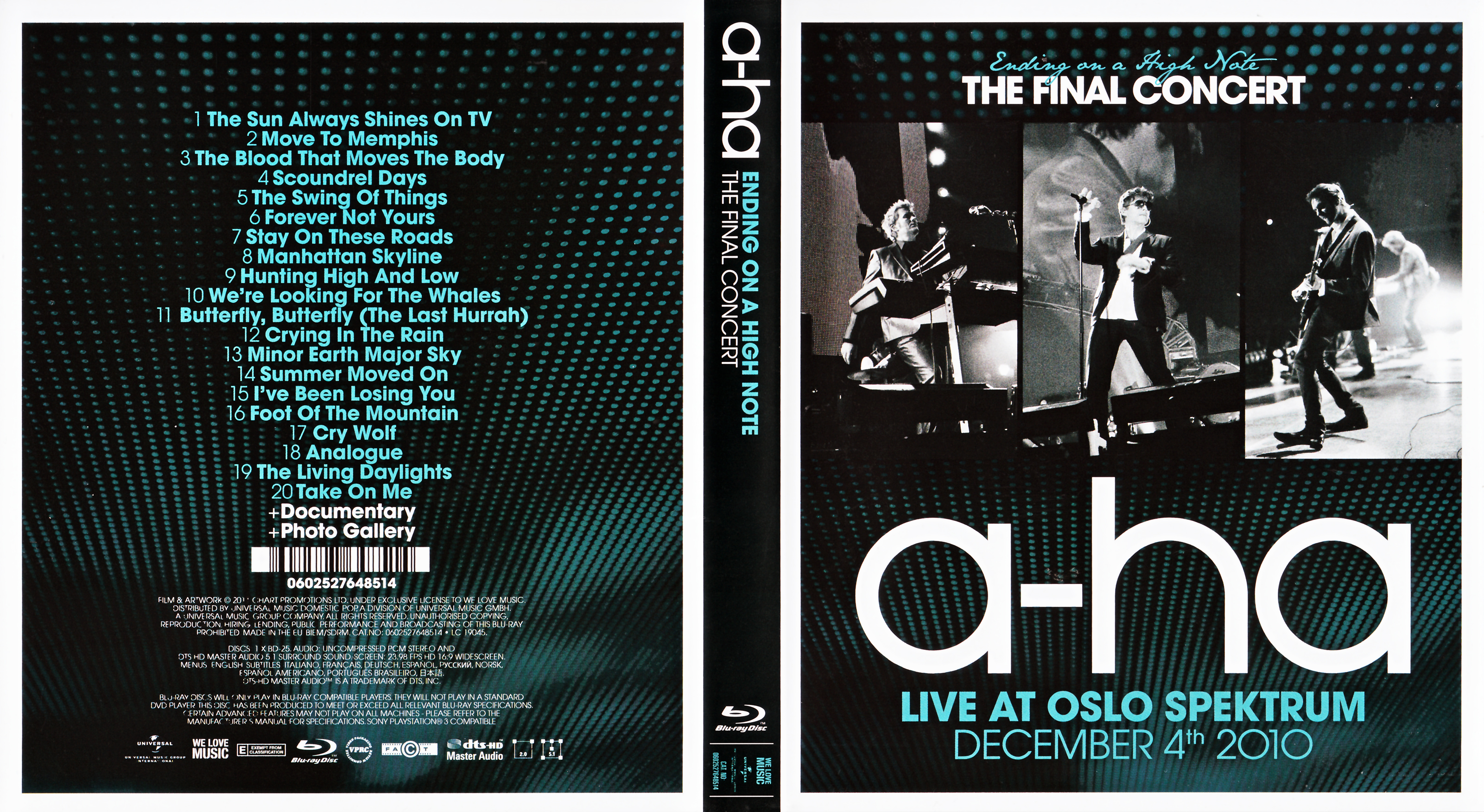 Jaquette DVD A-Ha - Ending on a high note - The Final Concert (BLU-RAY)