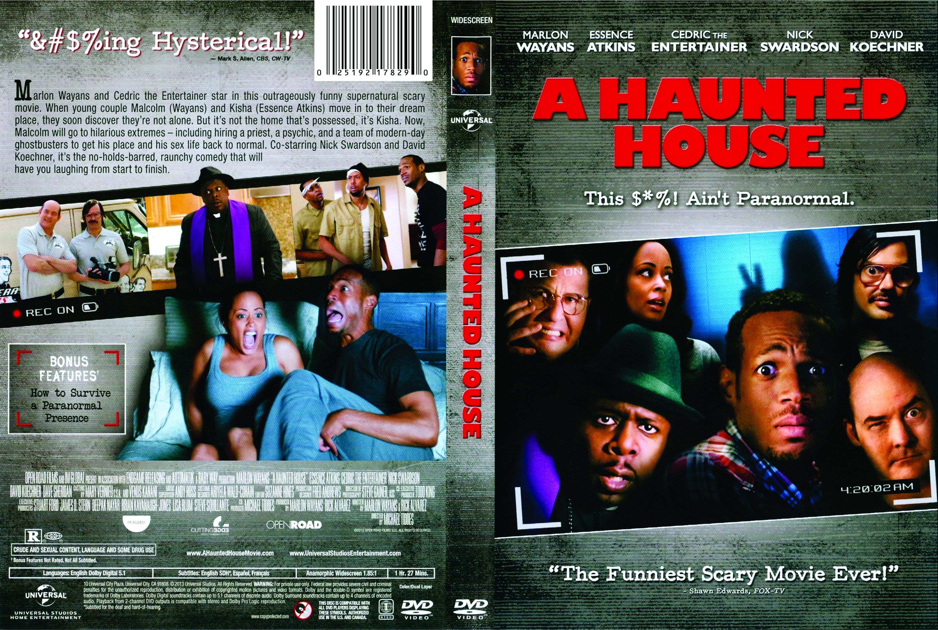 Jaquette DVD A Haunted House Zone 1