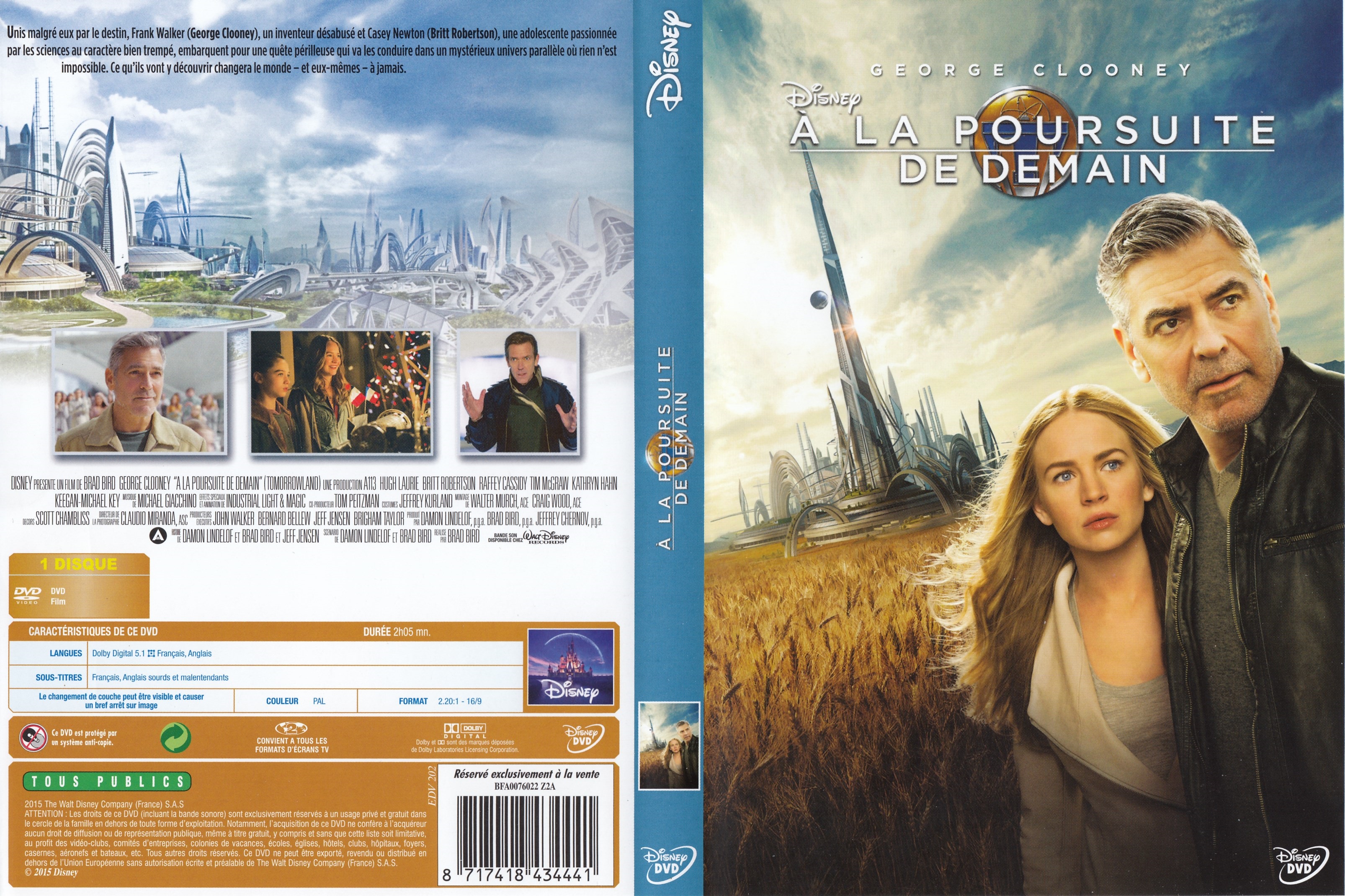 Jaquette DVD A La Poursuite De Demain