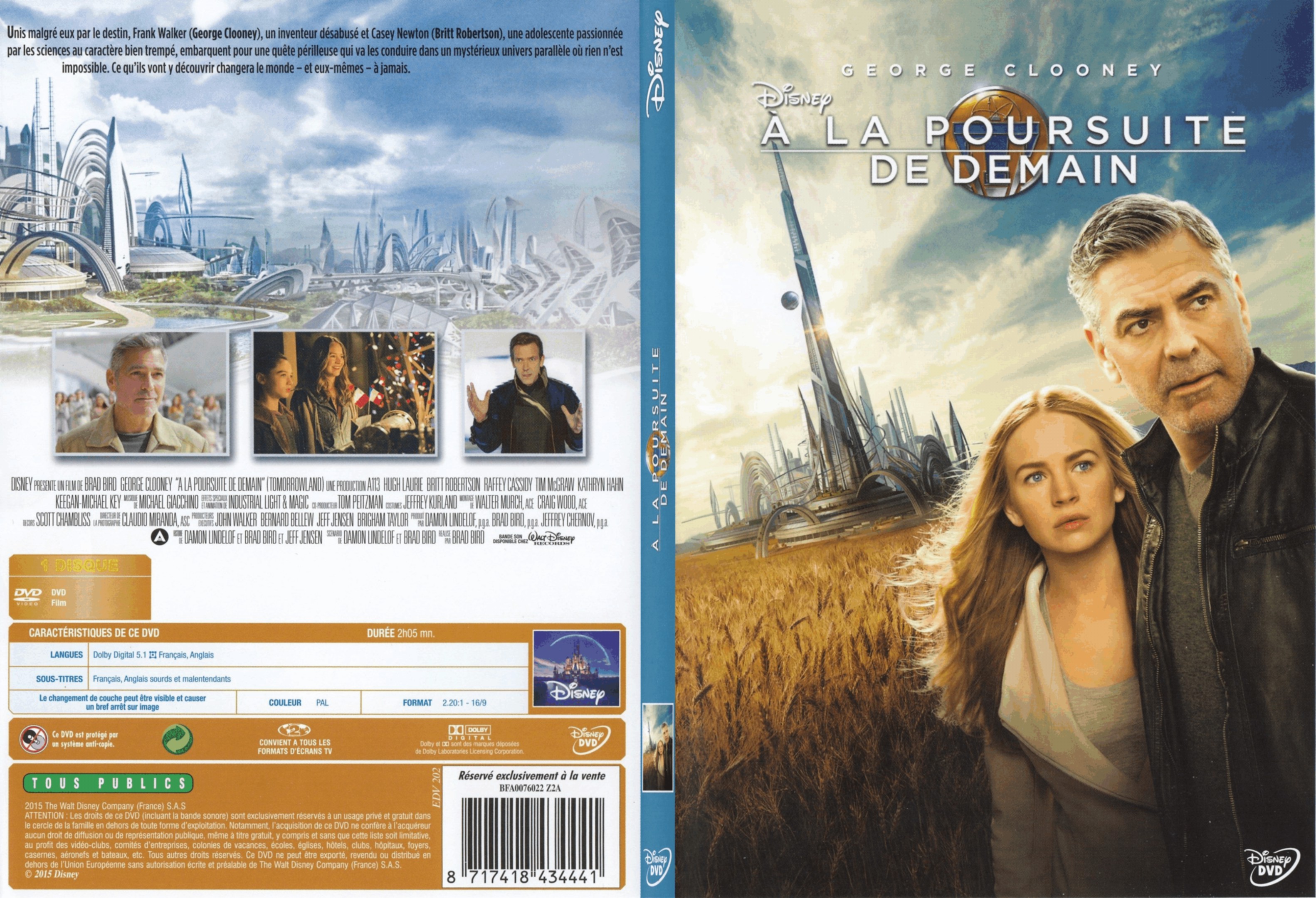 Jaquette DVD A La Poursuite De Demain - SLIM