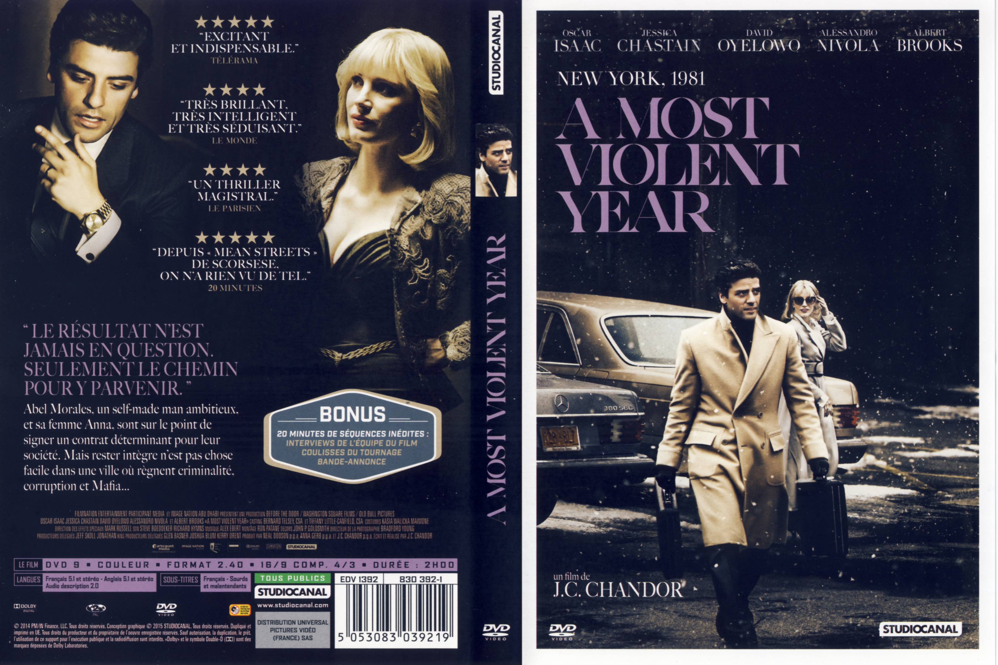 Jaquette DVD A Most Violent Year