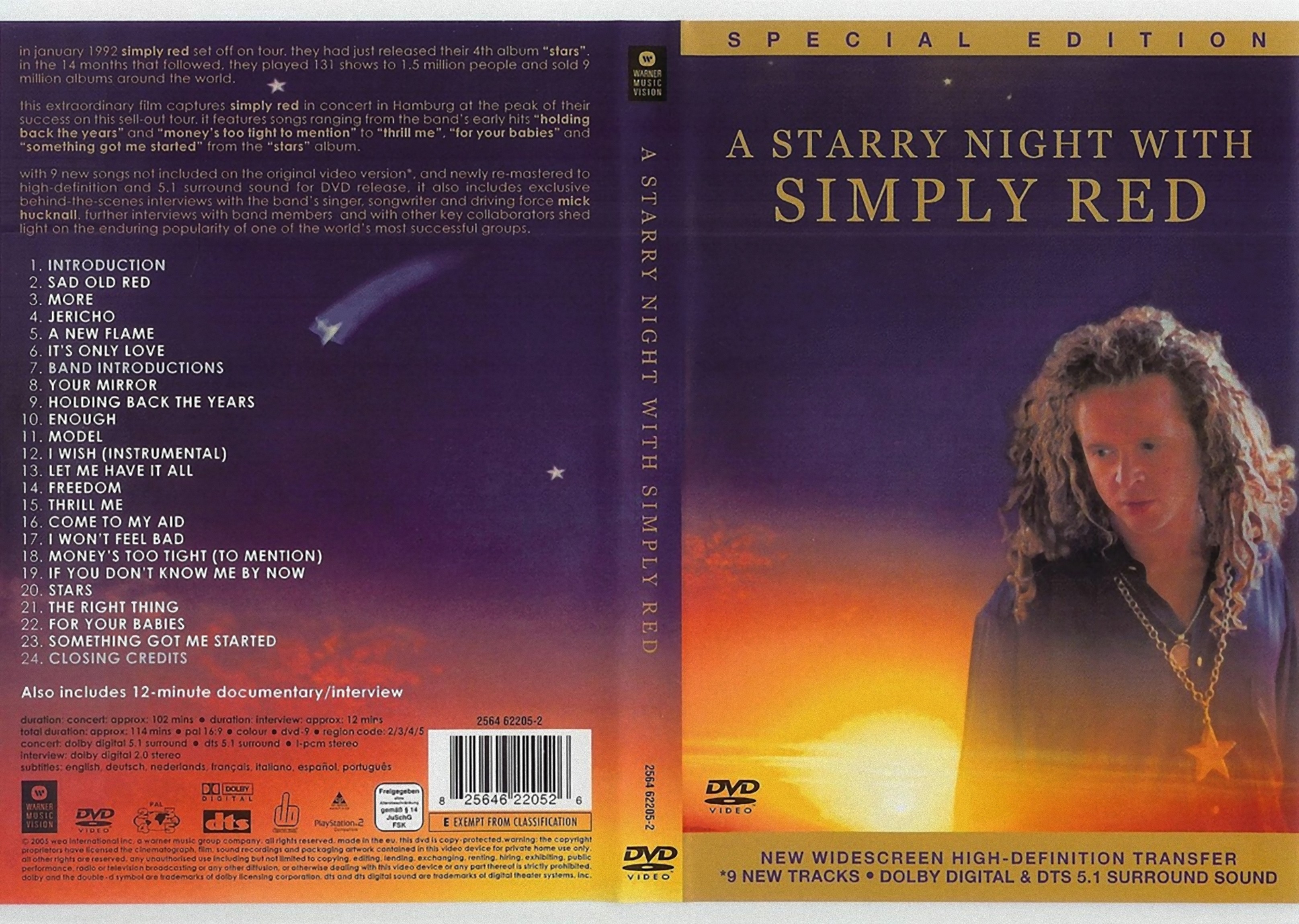 Jaquette DVD A Starry Night with Simply Red