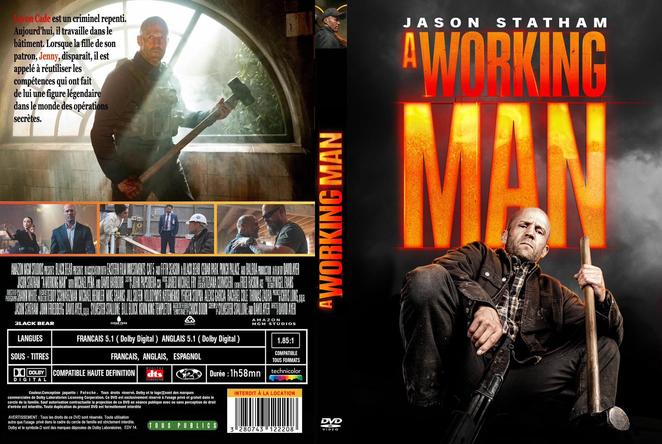Jaquette DVD A Working Man custom
