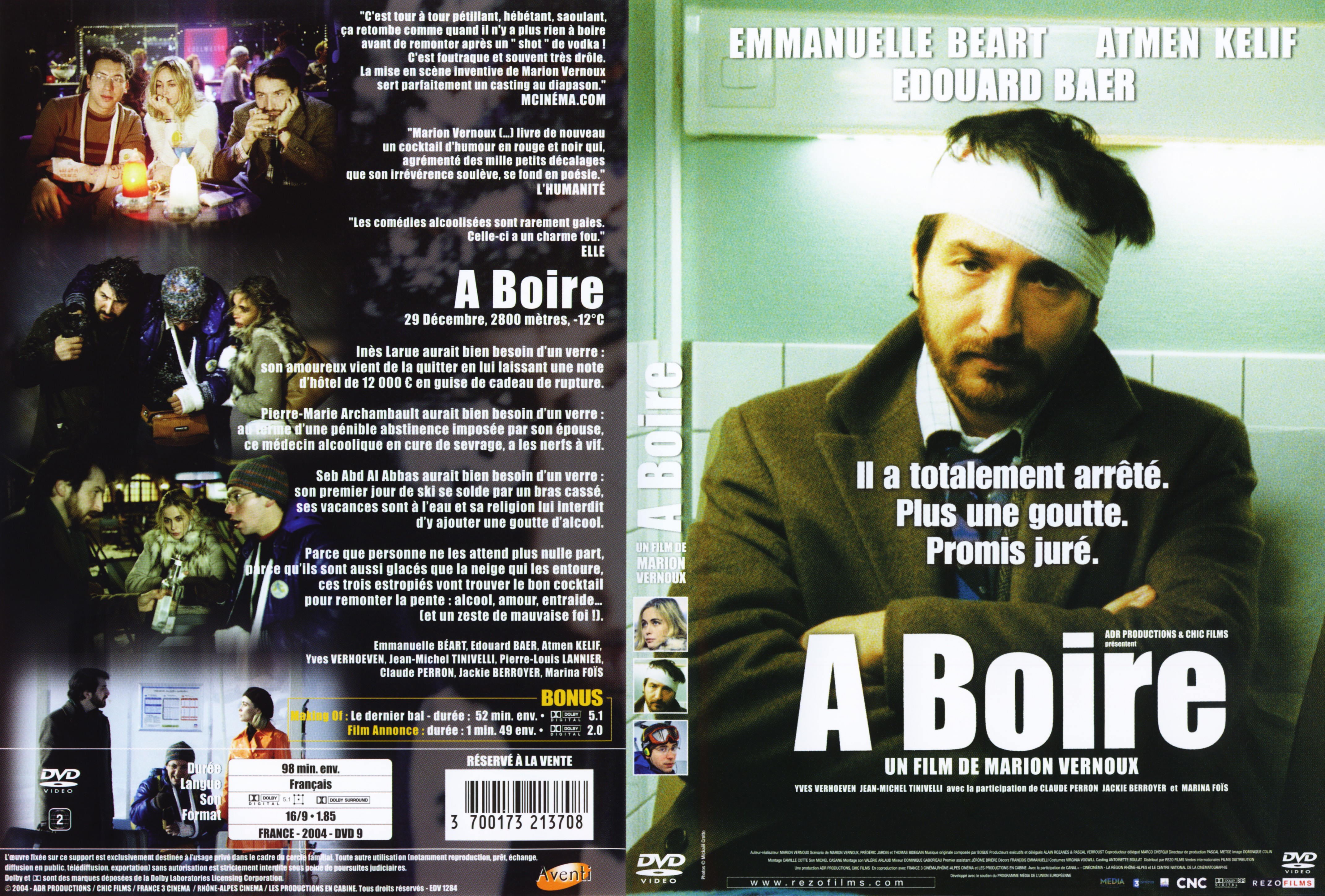 Jaquette DVD A boire