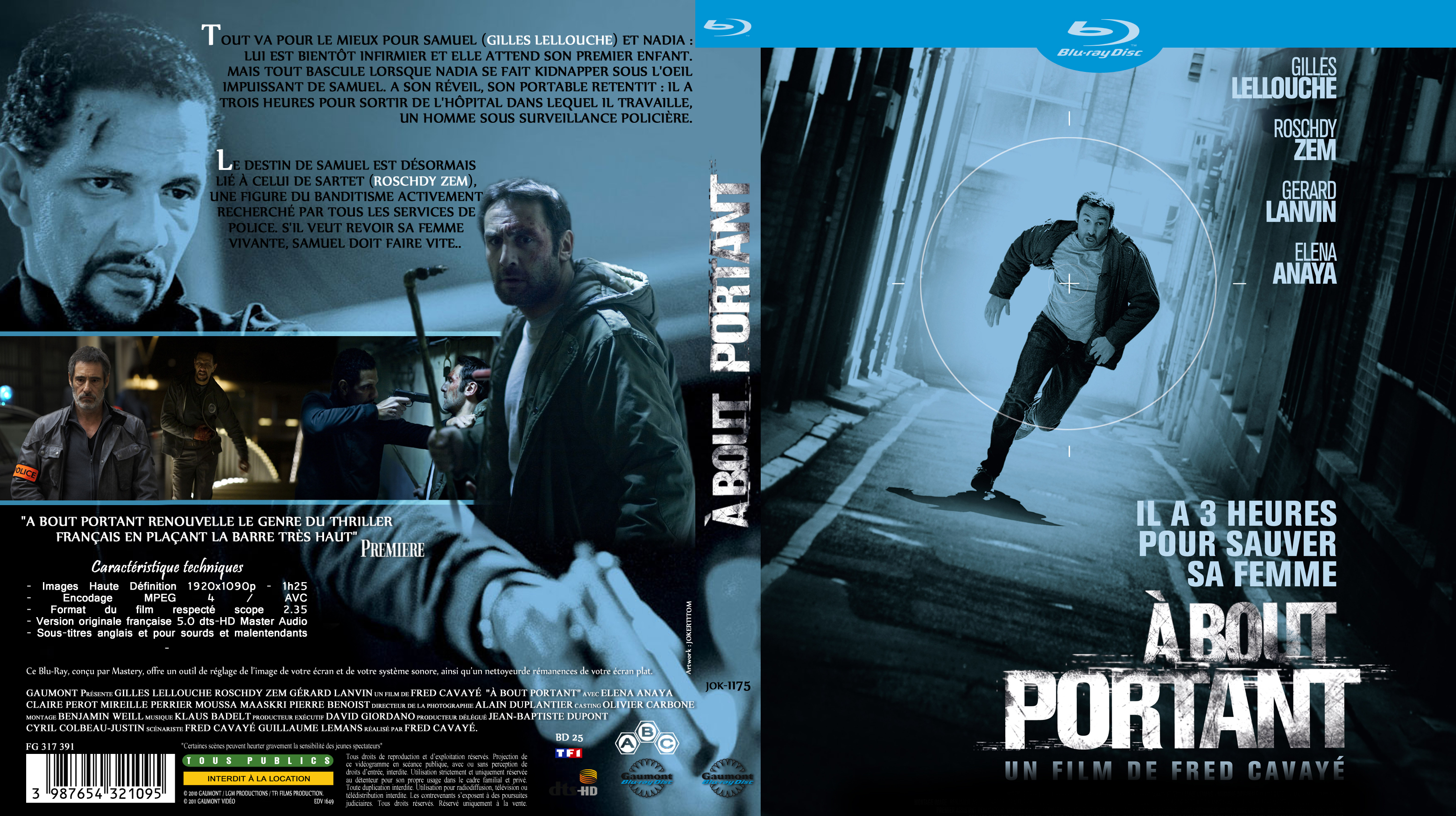 Jaquette DVD A bout portant (2011) custom (BLU-RAY)