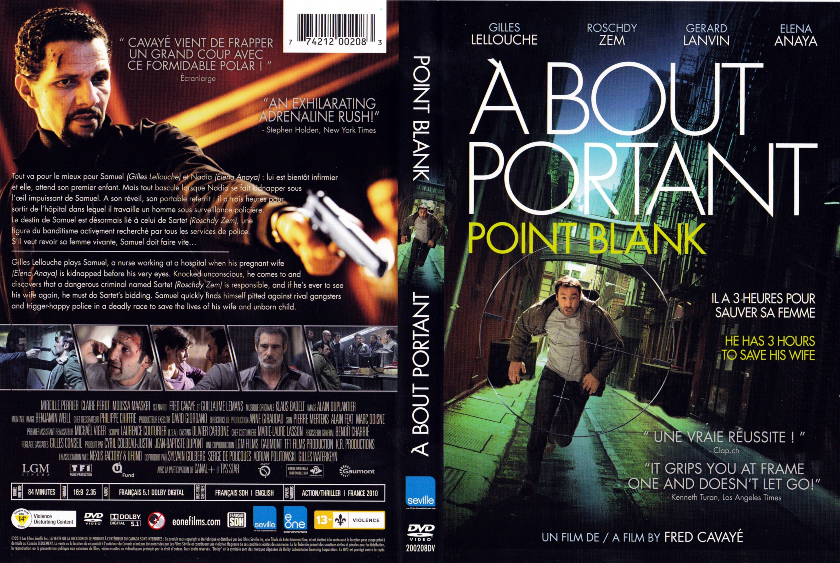 Jaquette DVD A bout portant - Point blank (Canadienne)