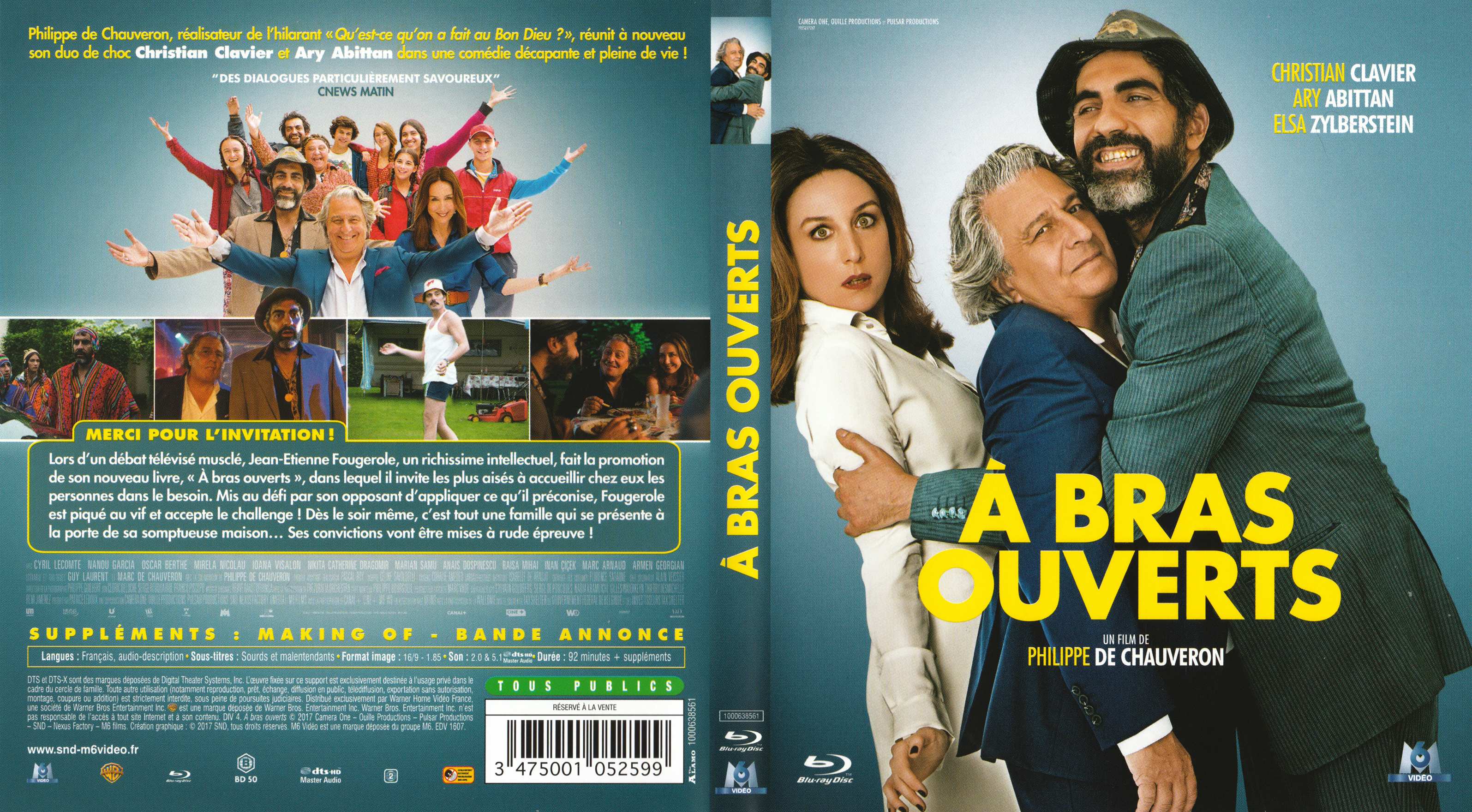 Jaquette DVD A bras ouverts (BLU-RAY)